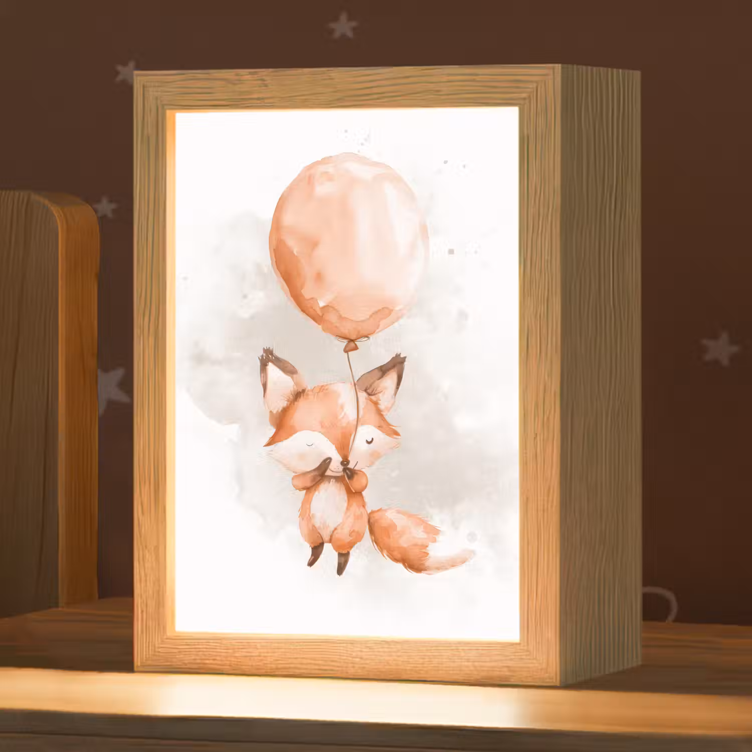 Vos - Pastel kleuren - Dier Light Box met kabel klein -zzz_3d_website