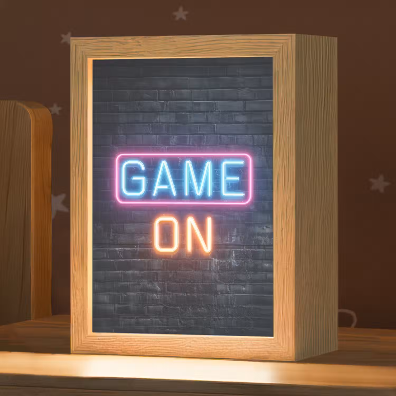 Game on - Neon - Muur Light Box met kabel klein -zzz_3d_website