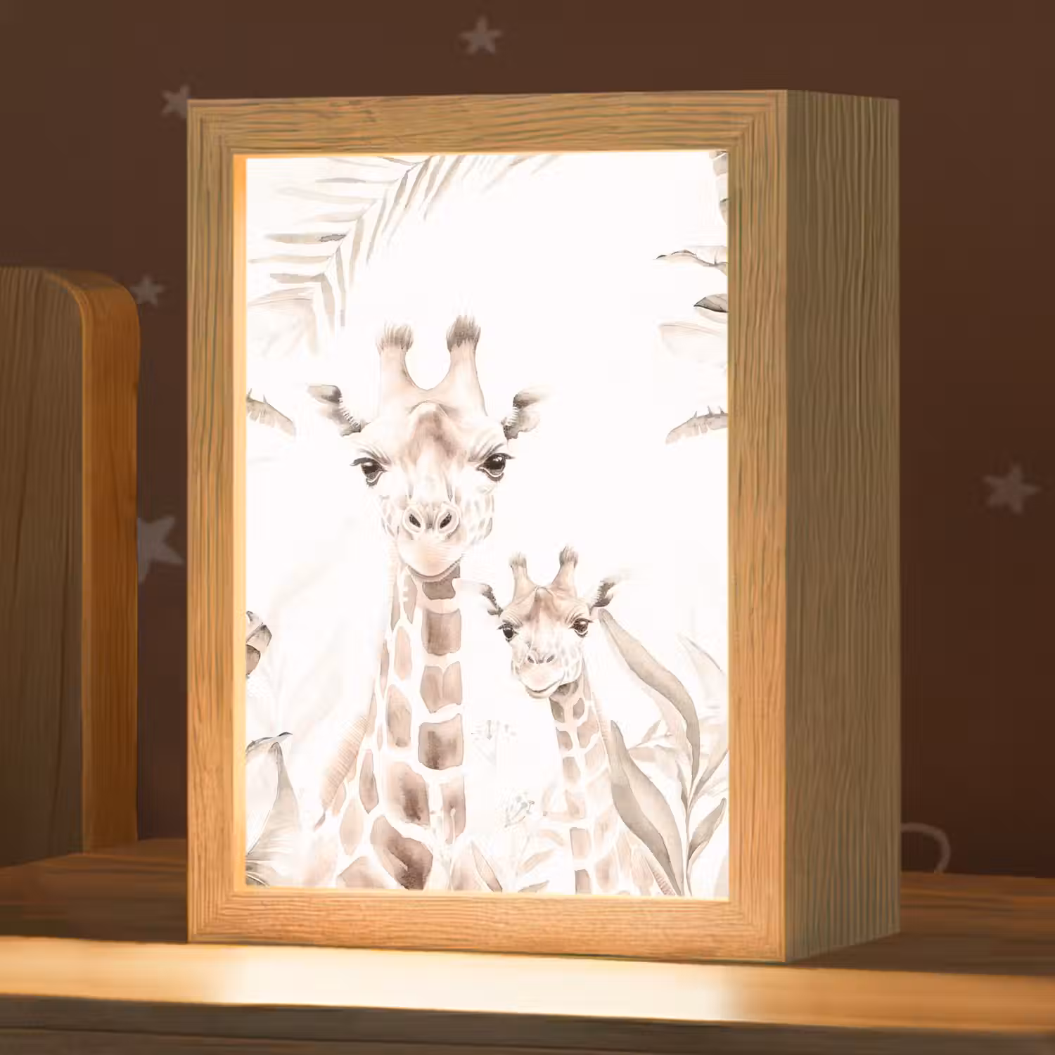 Giraffe - Jungle - Bruin - Kinderen Light Box met kabel klein -zzz_3d_website