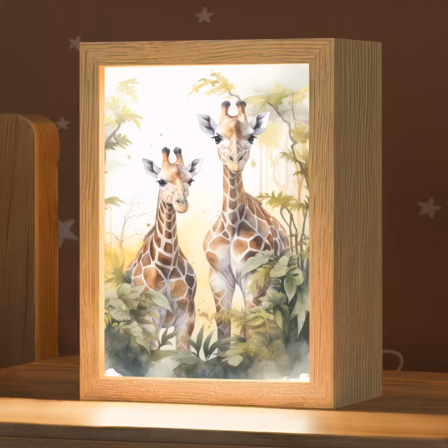 Giraffe - Wilde dieren - Natuur - Kinderen Light Box met kabel klein -zzz_3d_website