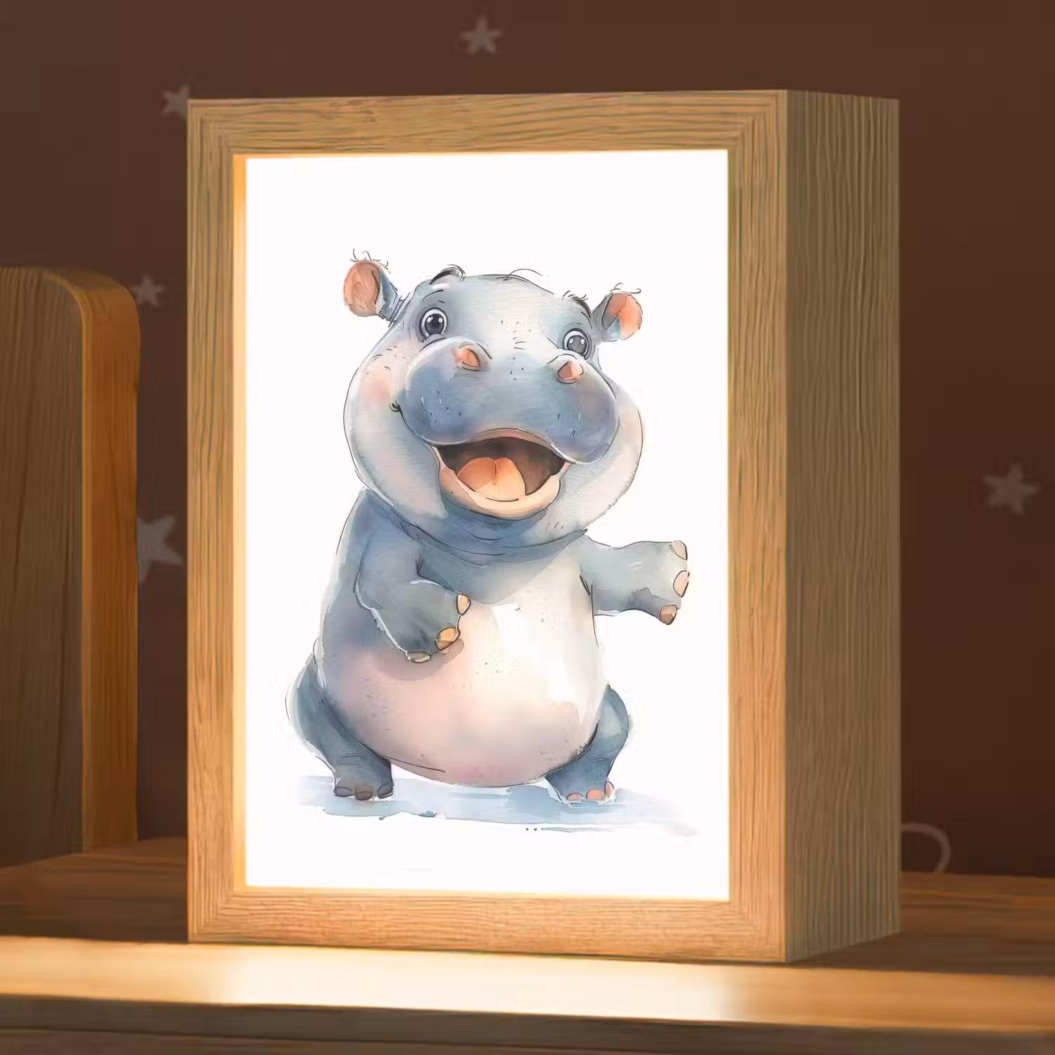 Nijlpaard - Baby dier - Dieren Light Box met kabel klein -zzz_3d_website