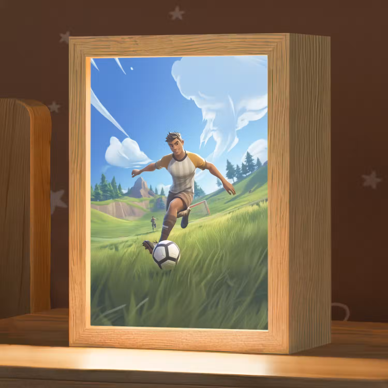 Illustratie - Voetbal - Game - Grasveld Light Box met kabel klein -zzz_3d_website