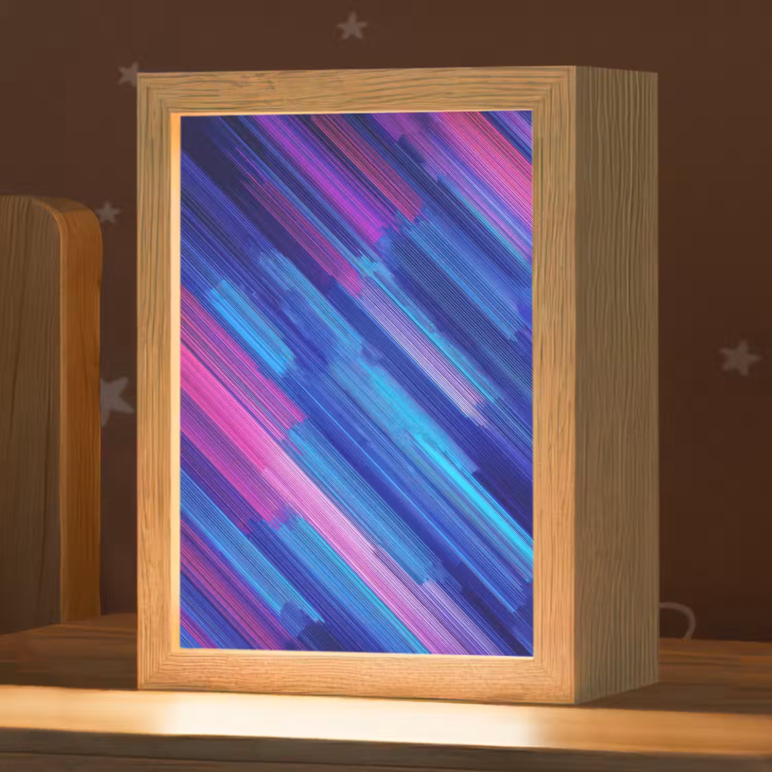 Lijnen - Abstract - Patroon - Donkerblauw Light Box met kabel klein -zzz_3d_website