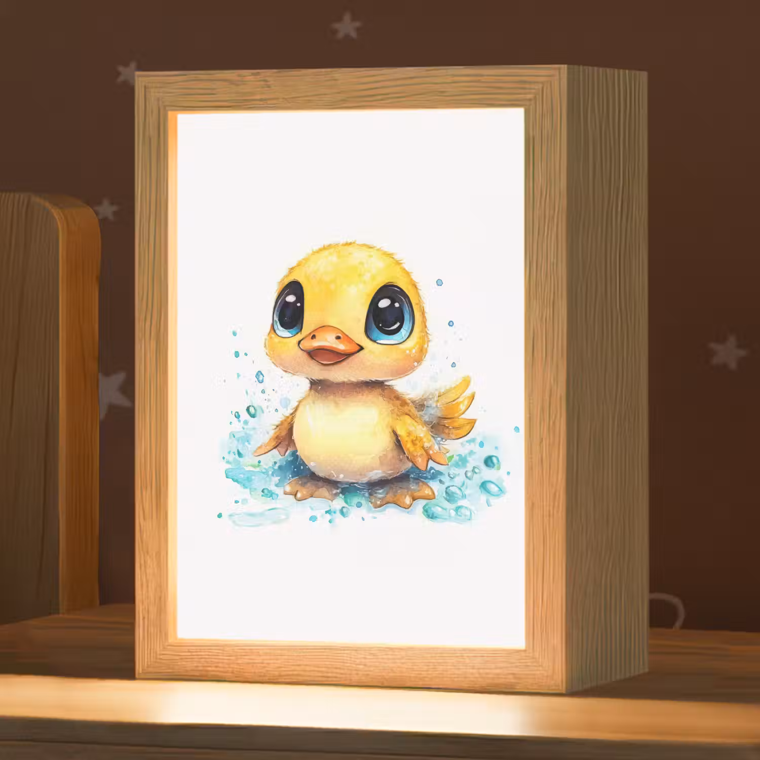 Eendje - Badeend - Geel Light Box met kabel klein -zzz_3d_website
