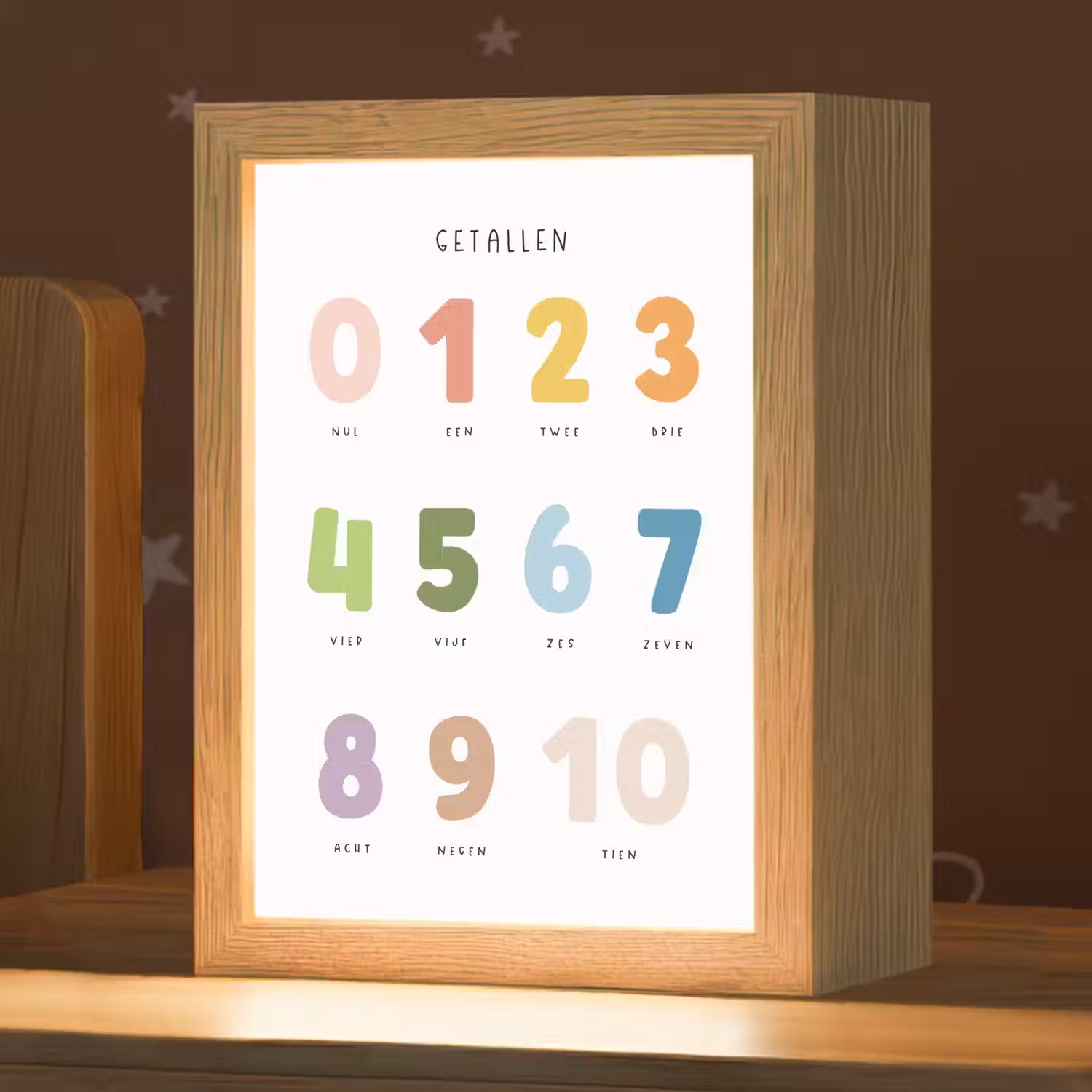 Getallen - Educatief - Leren tellen - Cijfers oefenen voor kinderen - Kleuren Light Box met kabel klein -zzz_3d_website