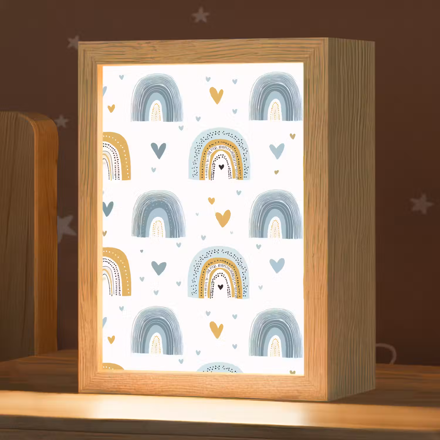 Patroon - Regenboog - Hartjes Light Box met kabel klein -zzz_3d_website