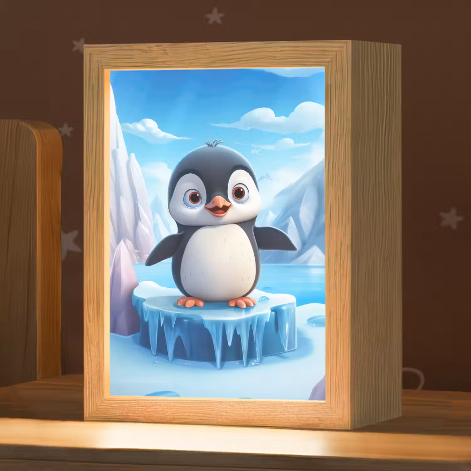 Pinguïn - Meisjes - Pooldieren - Kinderen Light Box met kabel klein -zzz_3d_website