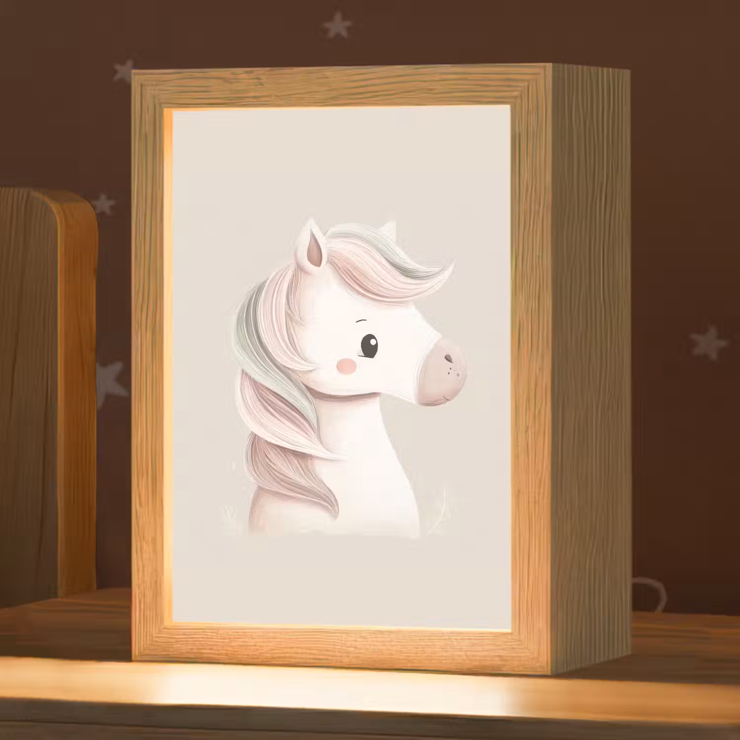 Pony - Minimalistisch - Pastel Light Box met kabel klein -zzz_3d_website