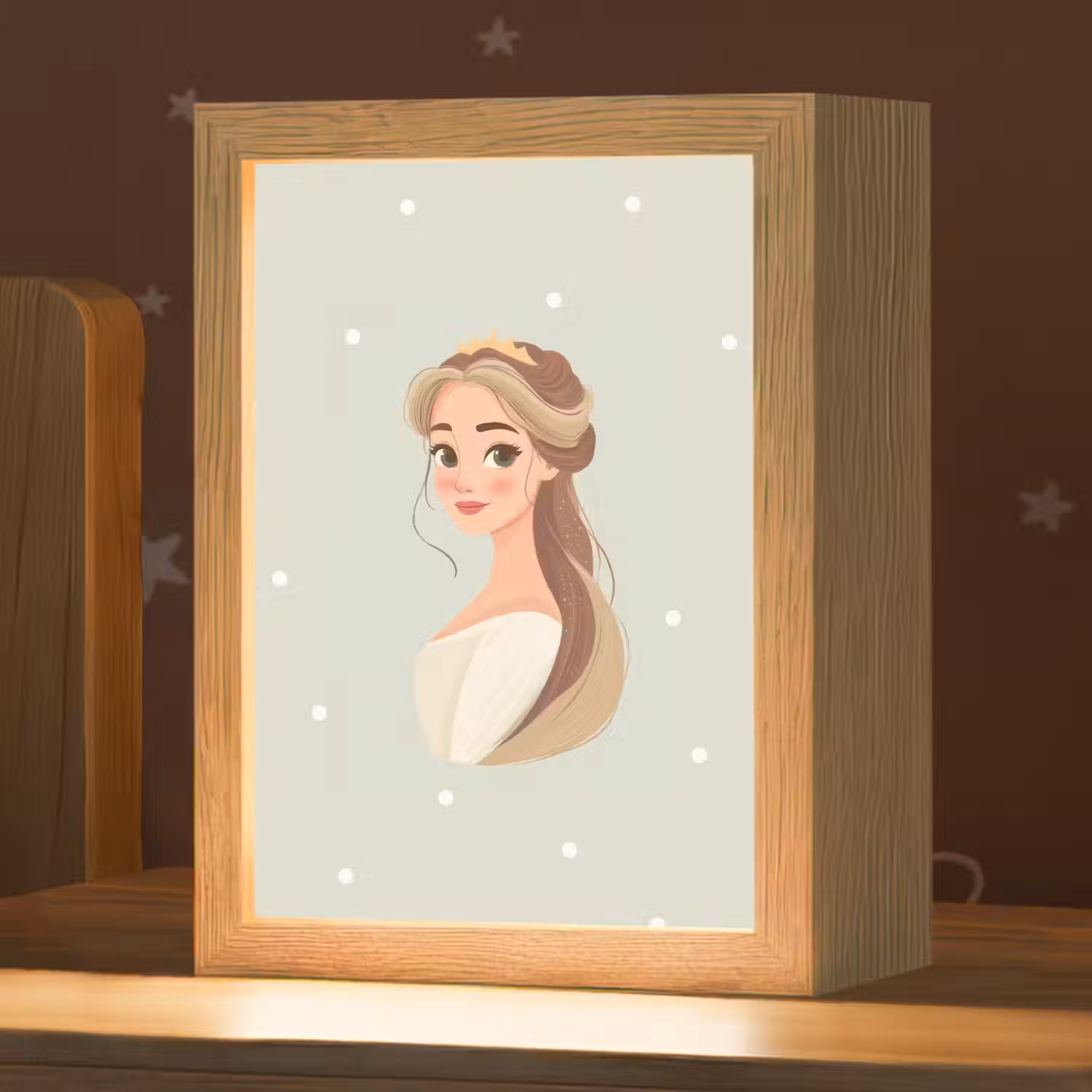 Prinses - Tiara - Groen - Stippen Light Box met kabel klein -zzz_3d_website
