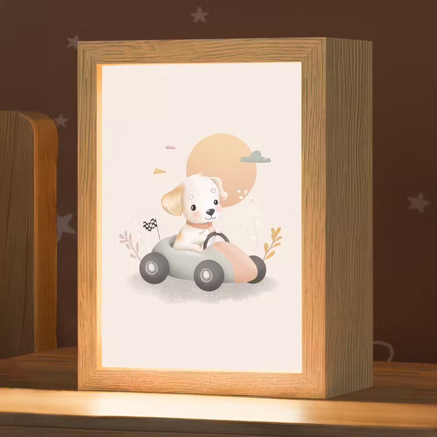 Puppy - Raceauto - Oranje Light Box met kabel klein -zzz_3d_website