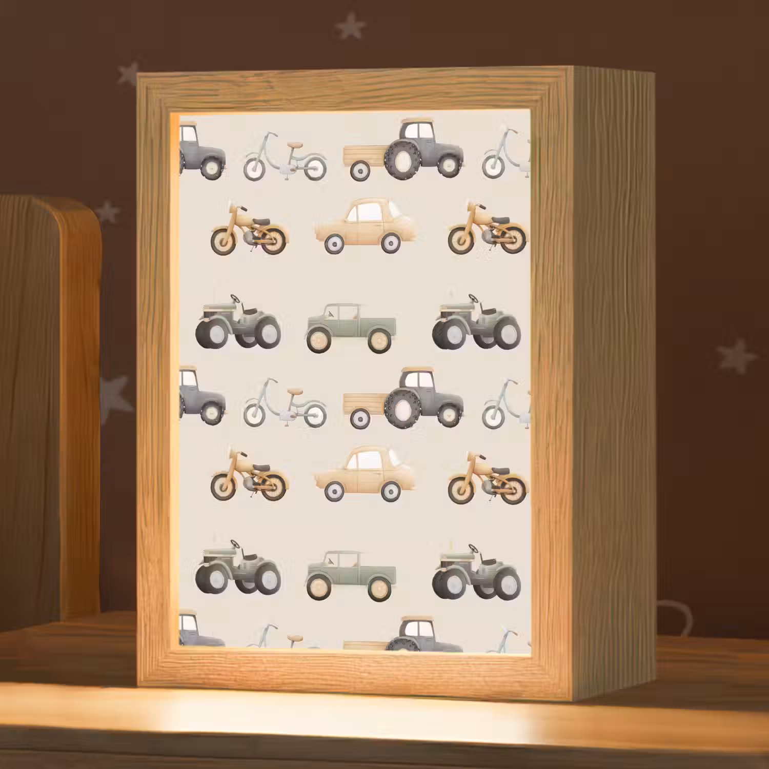 Retro - voertuigen - patroon Light Box met kabel klein -zzz_3d_website