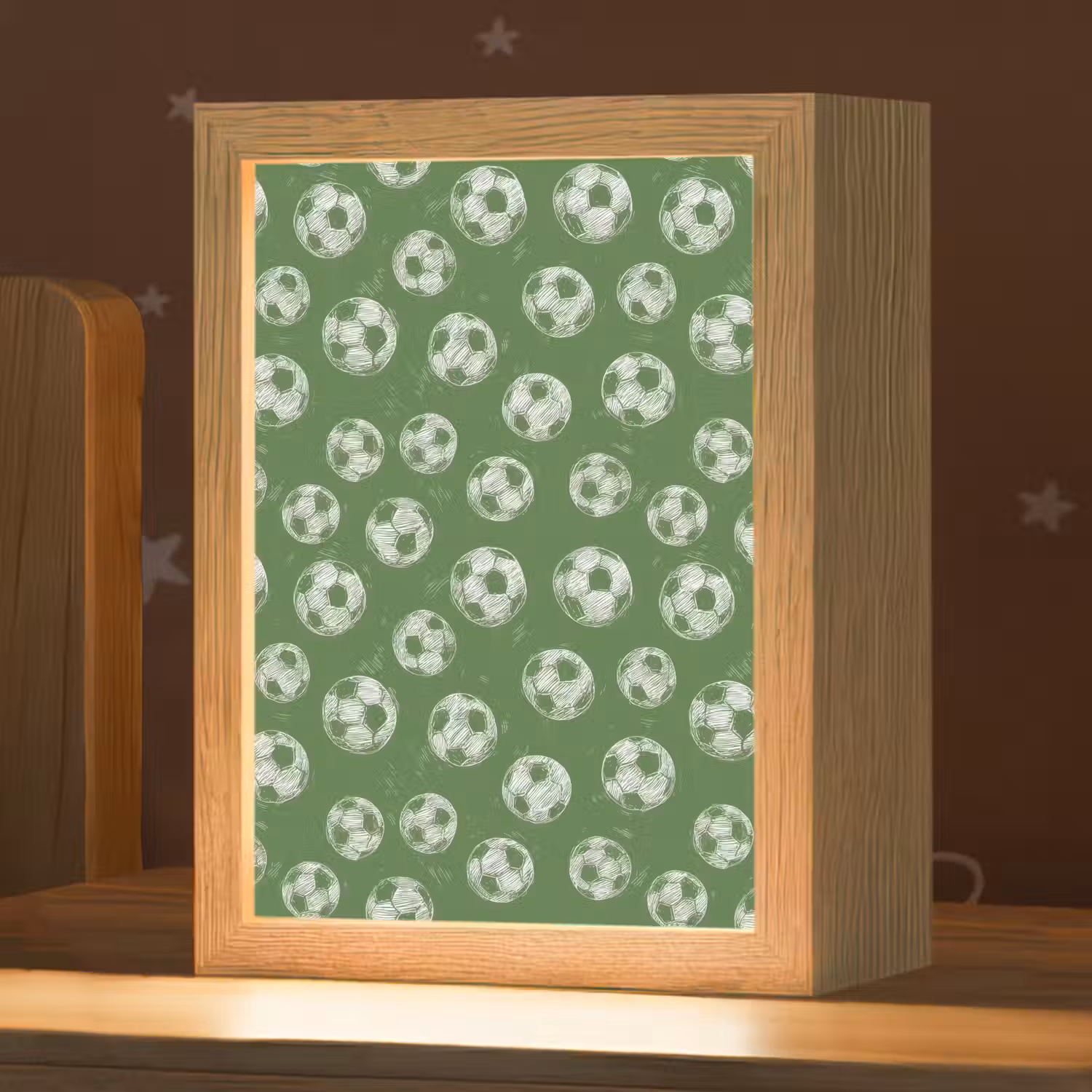 Voetbal - Sport - Groen Light Box met kabel (Kinderlampje) klein 904 -zzz_3d_website