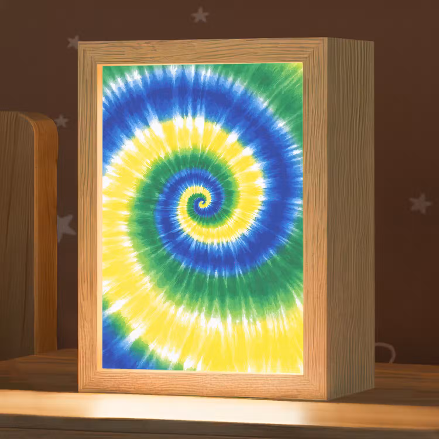 Spiraal - Groen - Draaiend Light Box met kabel klein -zzz_3d_website