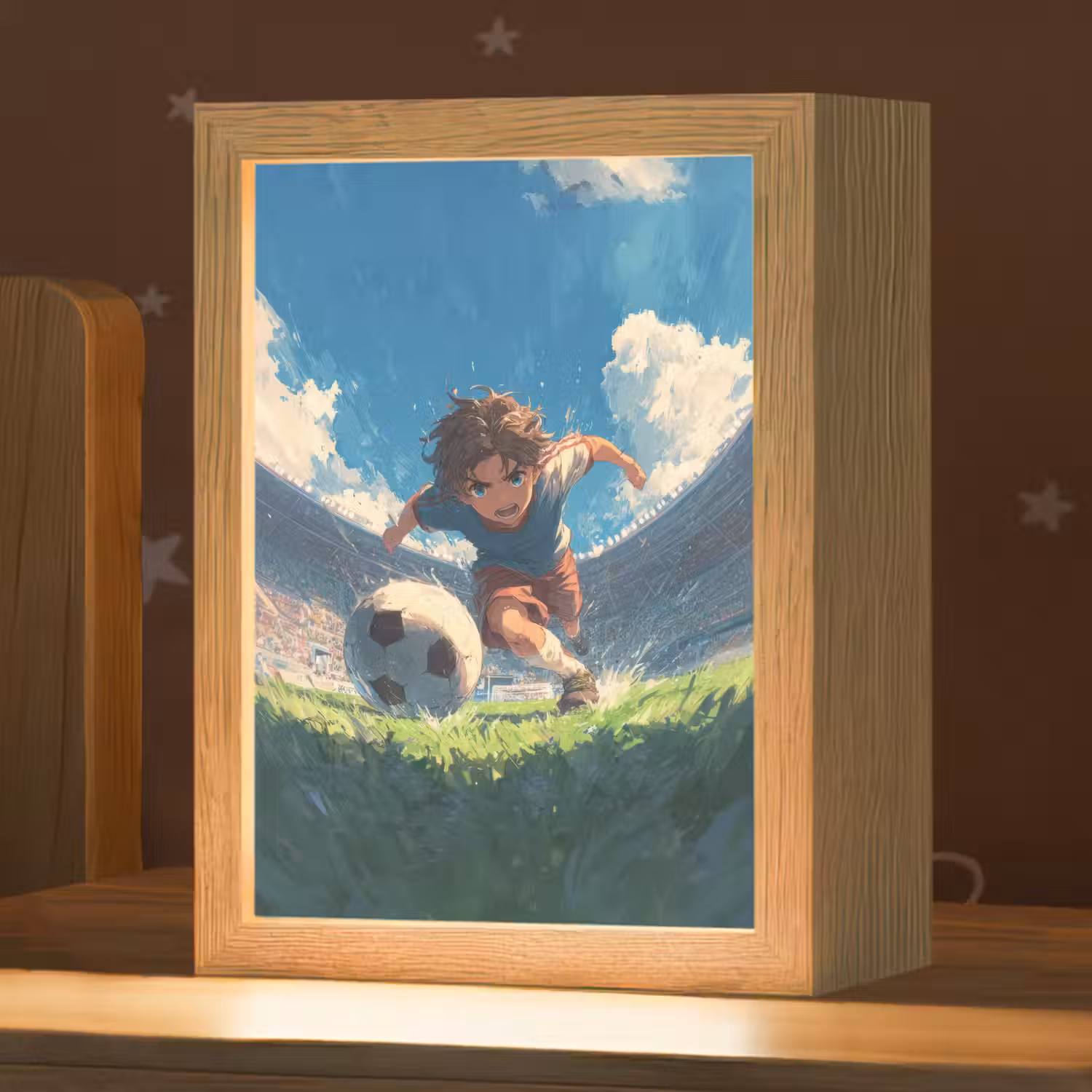 Stadion - Voetballer - Bal Light Box met kabel klein -zzz_3d_website