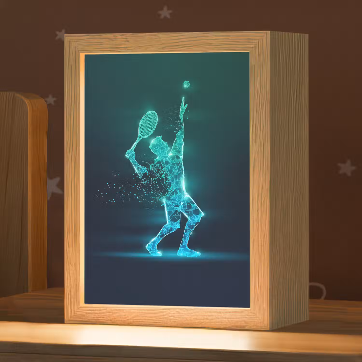 Tennis - Futuristisch - Sport - Neon Light Box met kabel klein -zzz_3d_website
