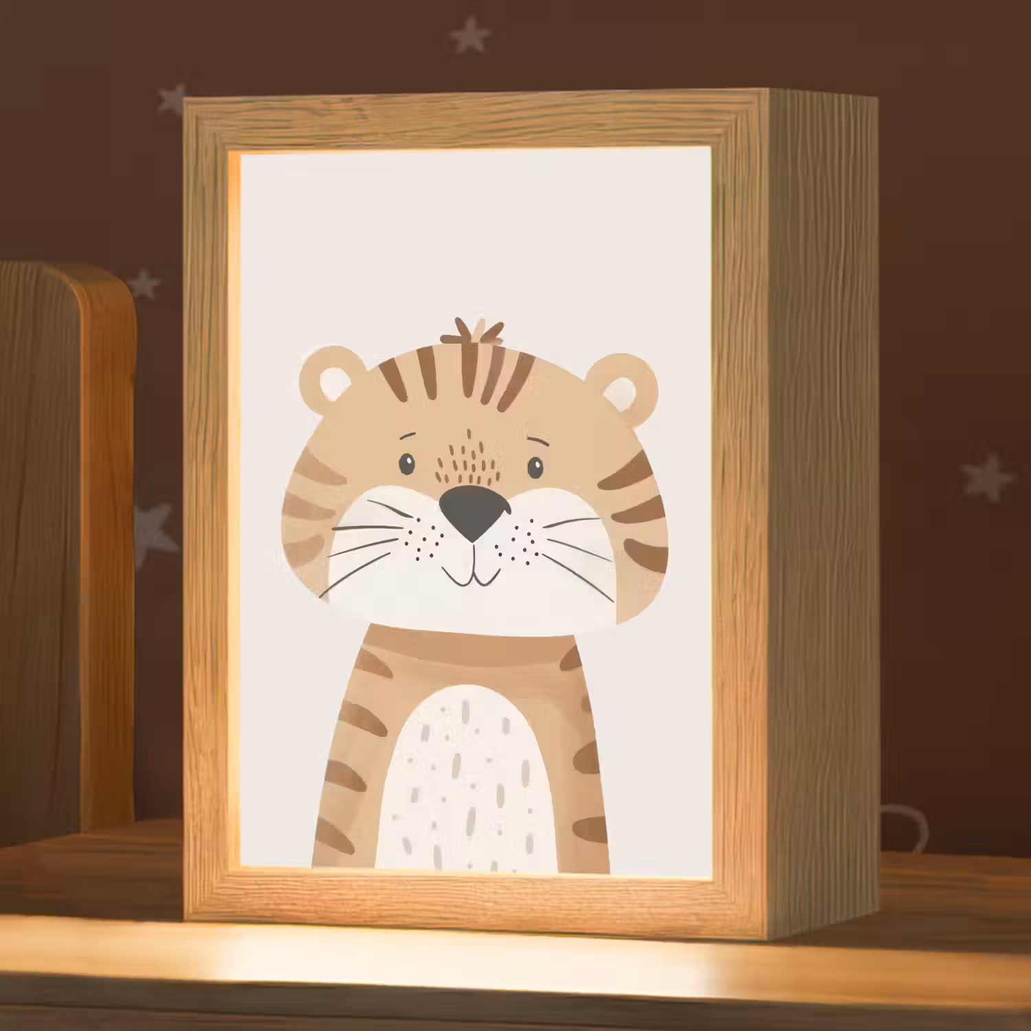 Tijger - Wilde dieren - Pastel Light Box met kabel klein -zzz_3d_website