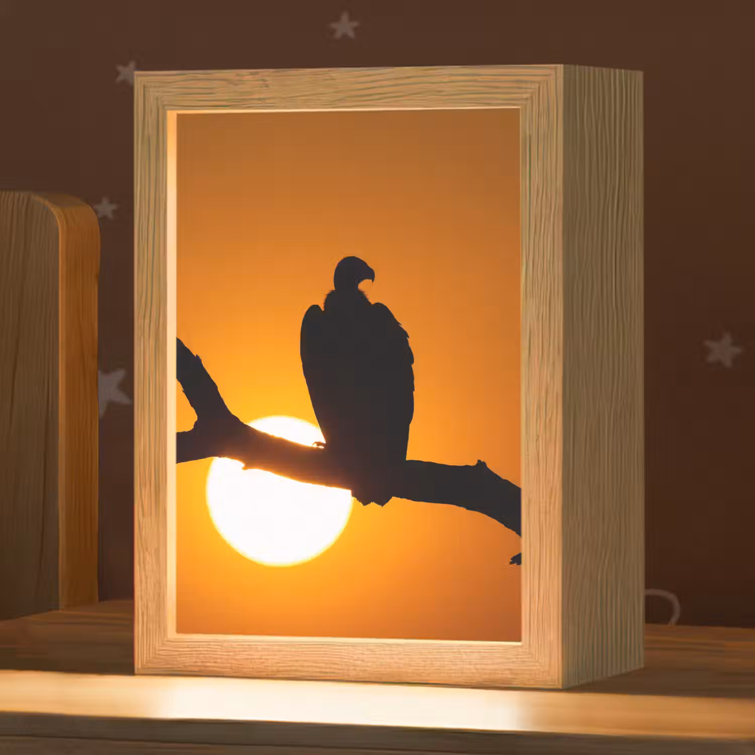 Gier - Tak - Zon - Oranje Light Box met kabel (Kinderlampje) klein -zzz_3d_website