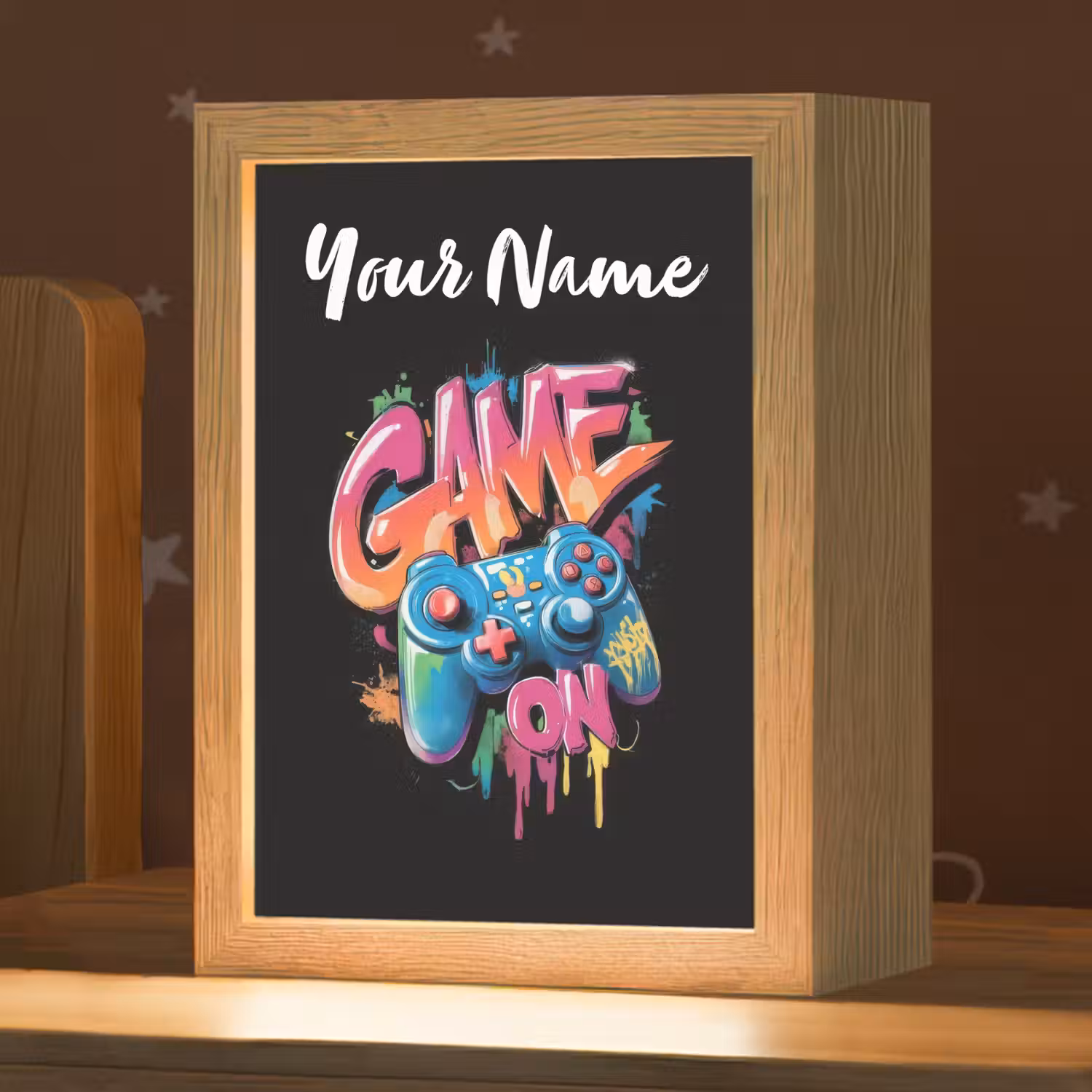 Controller - Game - Graffiti - Tekst Light Box met kabel (Kinderlampje) klein -zzz_3d_website