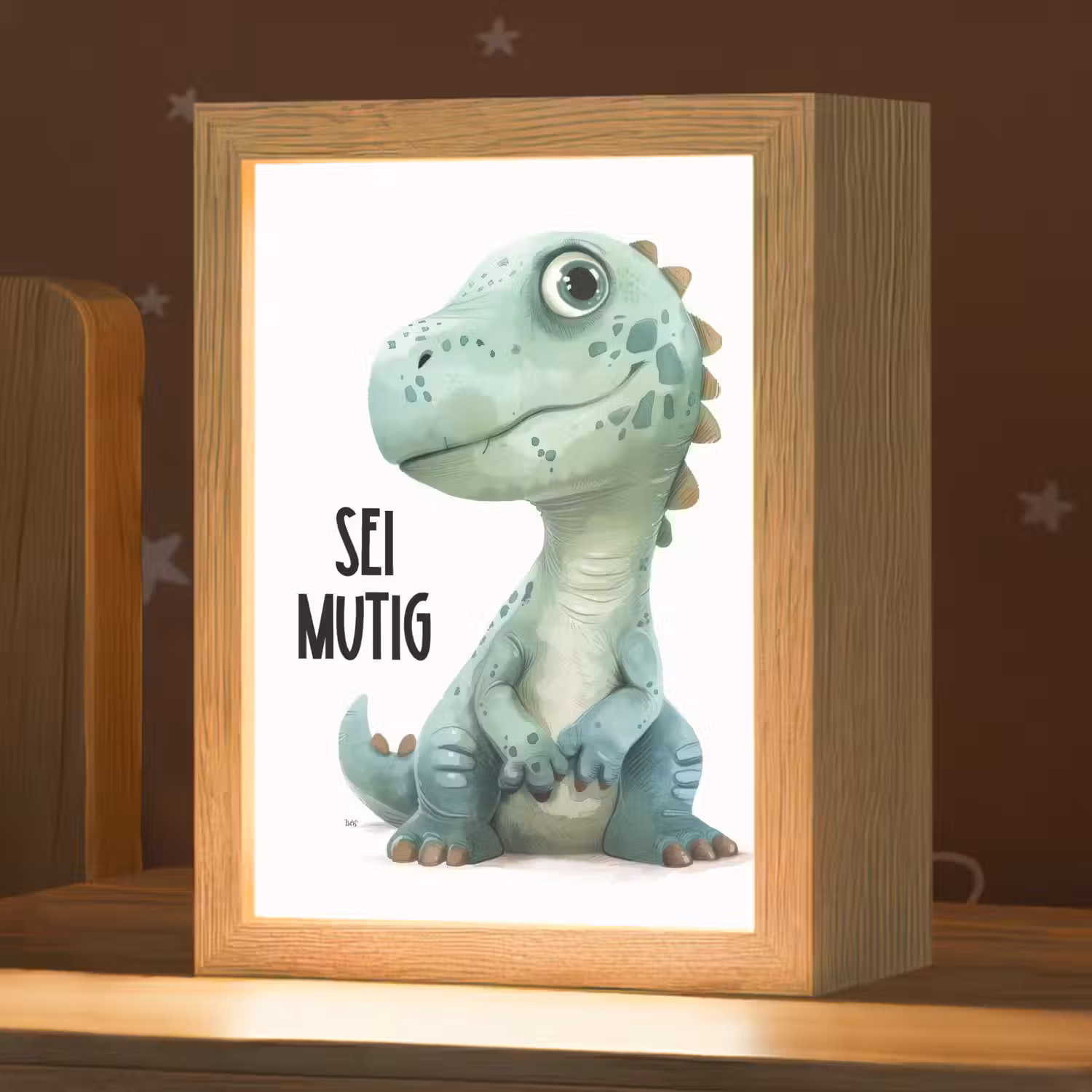 Draak - Wees moedig - Quote Light Box met kabel klein -zzz_3d_website