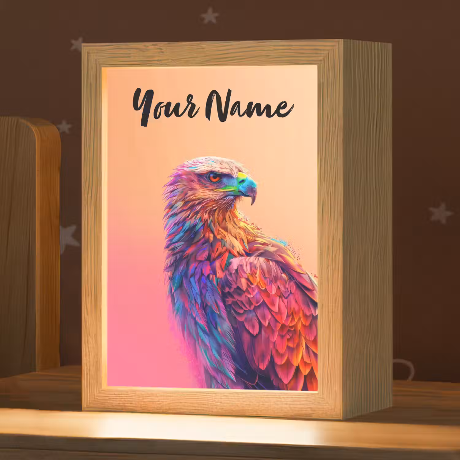 Arend - Vogel - Kleurrijk - Dier Light Box met kabel (Kinderlampje) klein -zzz_3d_website
