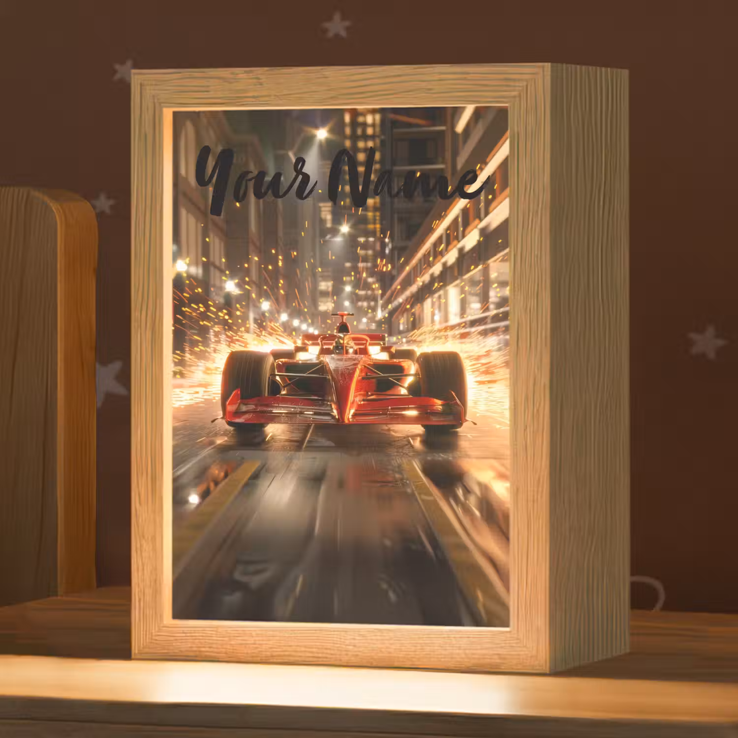 Formule 1 - Auto - Race - Goud - Jongens Light Box met kabel (Kinderlampje) klein -zzz_3d_website