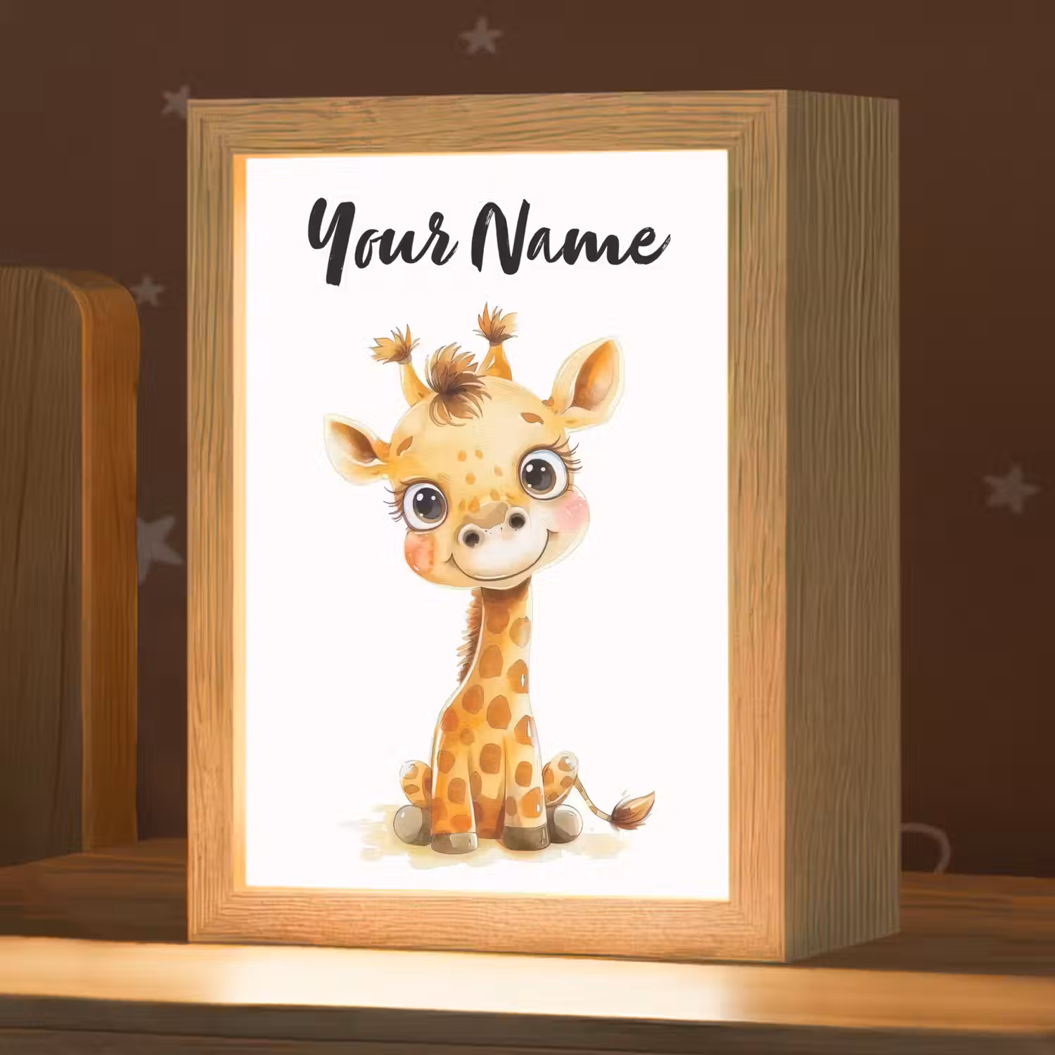 Giraf - Baby dier - Wilde dieren Light Box met kabel (Kinderlampje) klein -zzz_3d_website