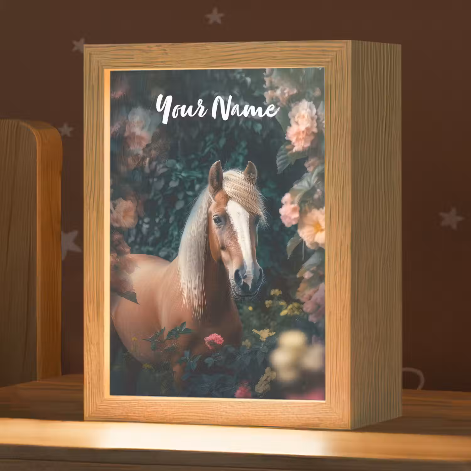 Paard - Natuur - Bloemen - Bos - Dieren Light Box met kabel (Kinderlampje) klein -zzz_3d_website