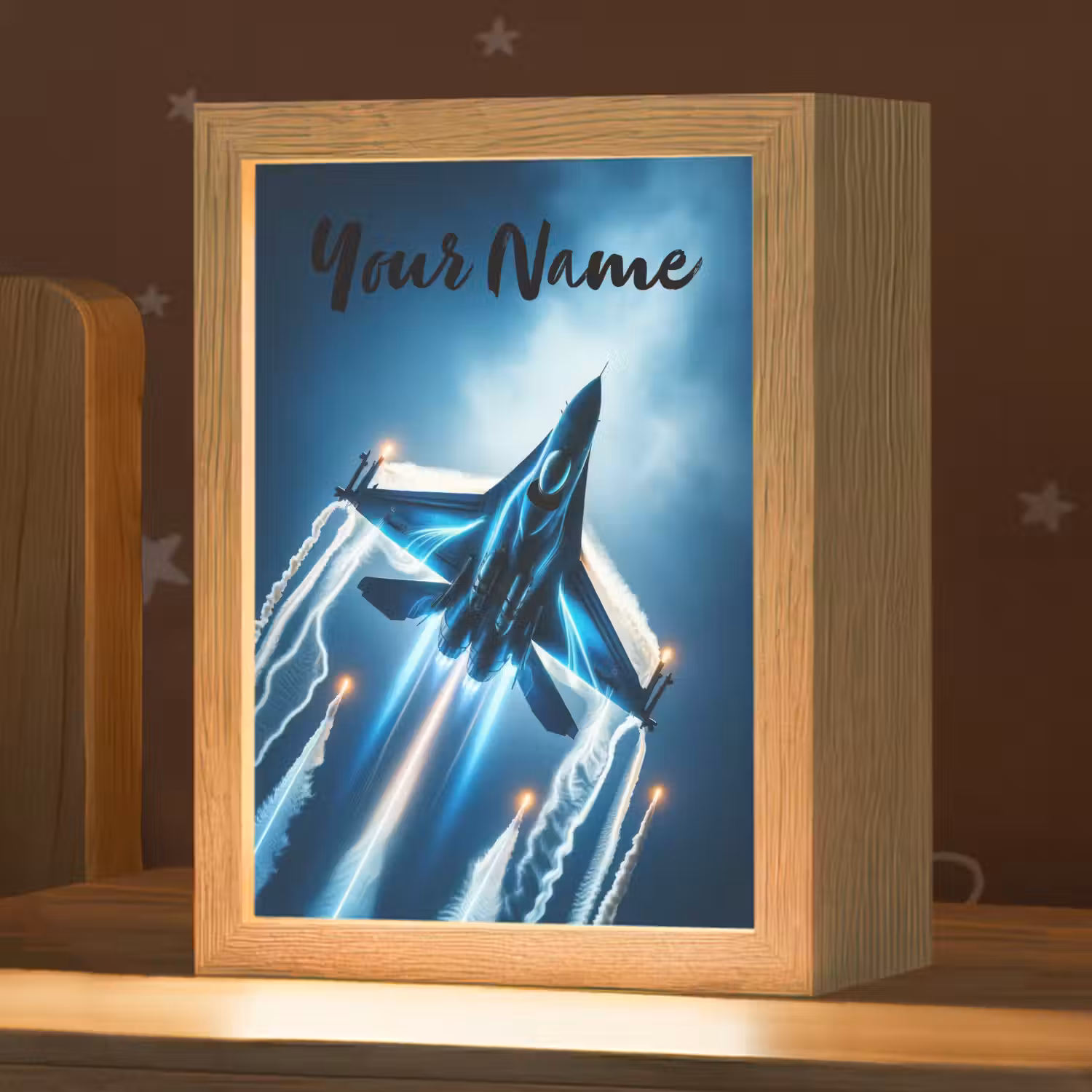 Straaljager - Blauw - Jongens Light Box met kabel (Kinderlampje) klein -zzz_3d_website