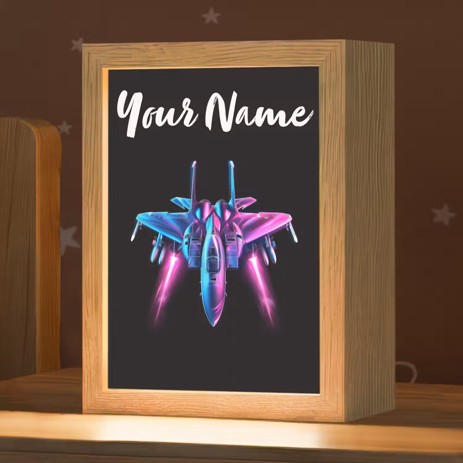Straaljager - Blauw - Kleuren - Jongens - Zwart Light Box met kabel (Kinderlampje) klein -zzz_3d_website