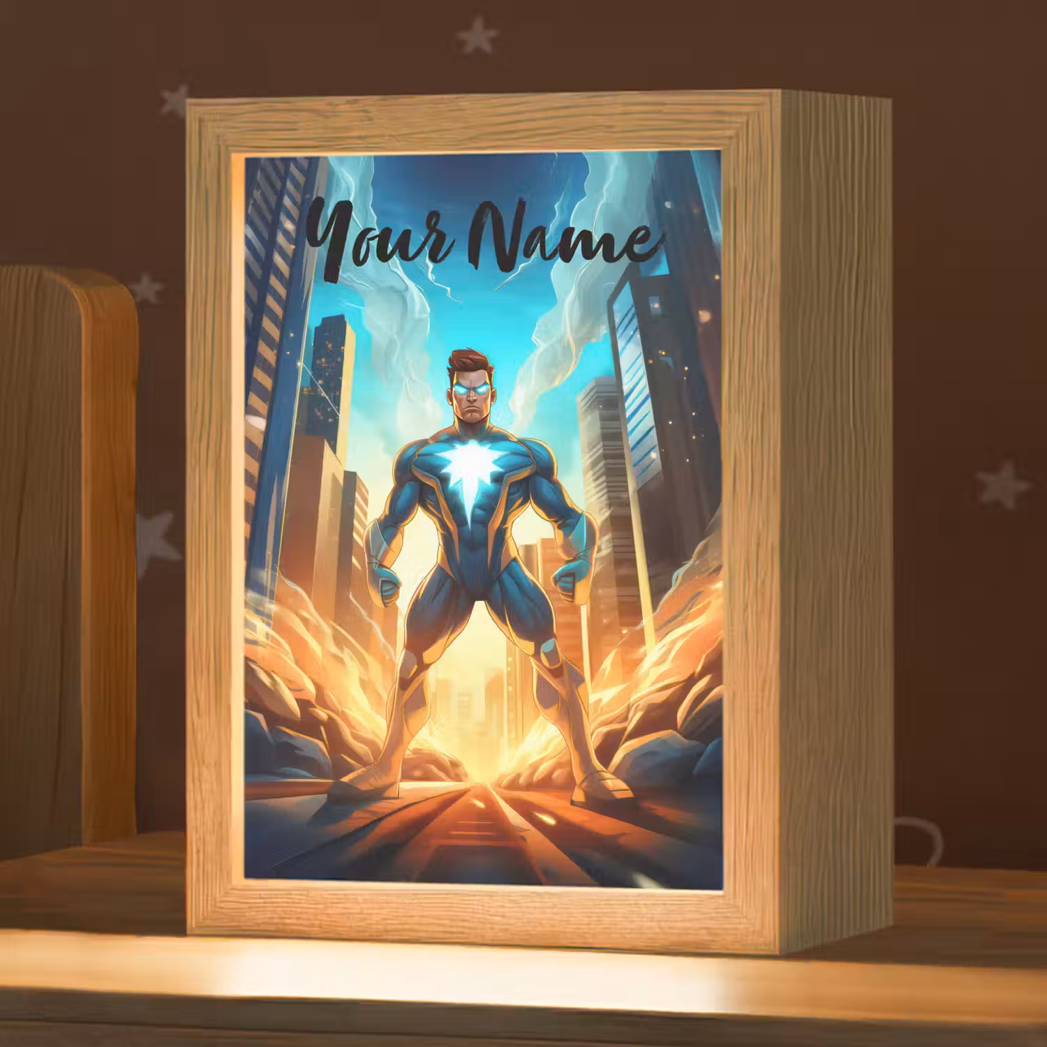 Superhelden - Kinderen - Jongens Light Box met kabel (Kinderlampje) klein -zzz_3d_website