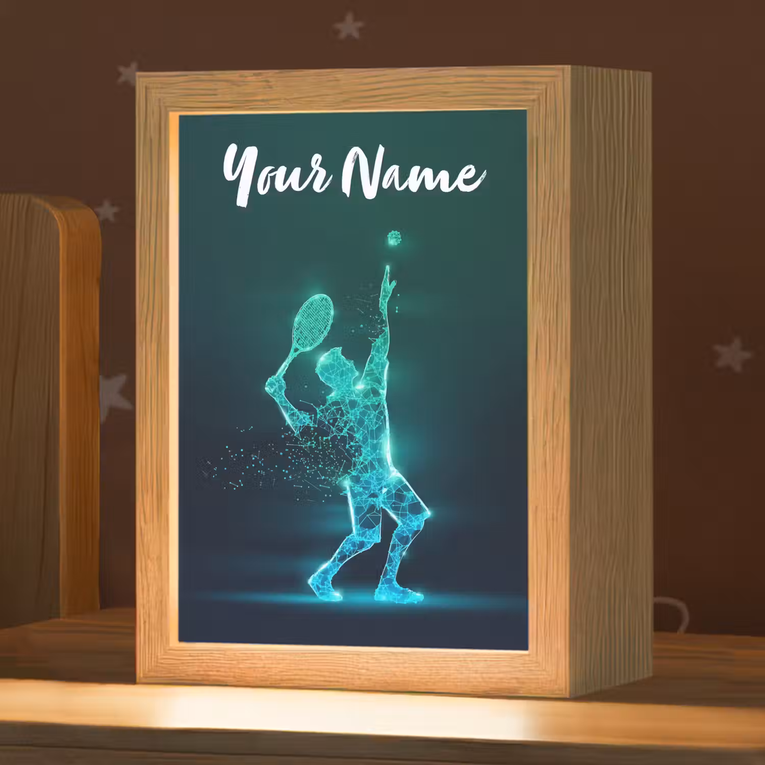 Tennis - Futuristisch - Sport - Neon Light Box met kabel (Kinderlampje) klein -zzz_3d_website
