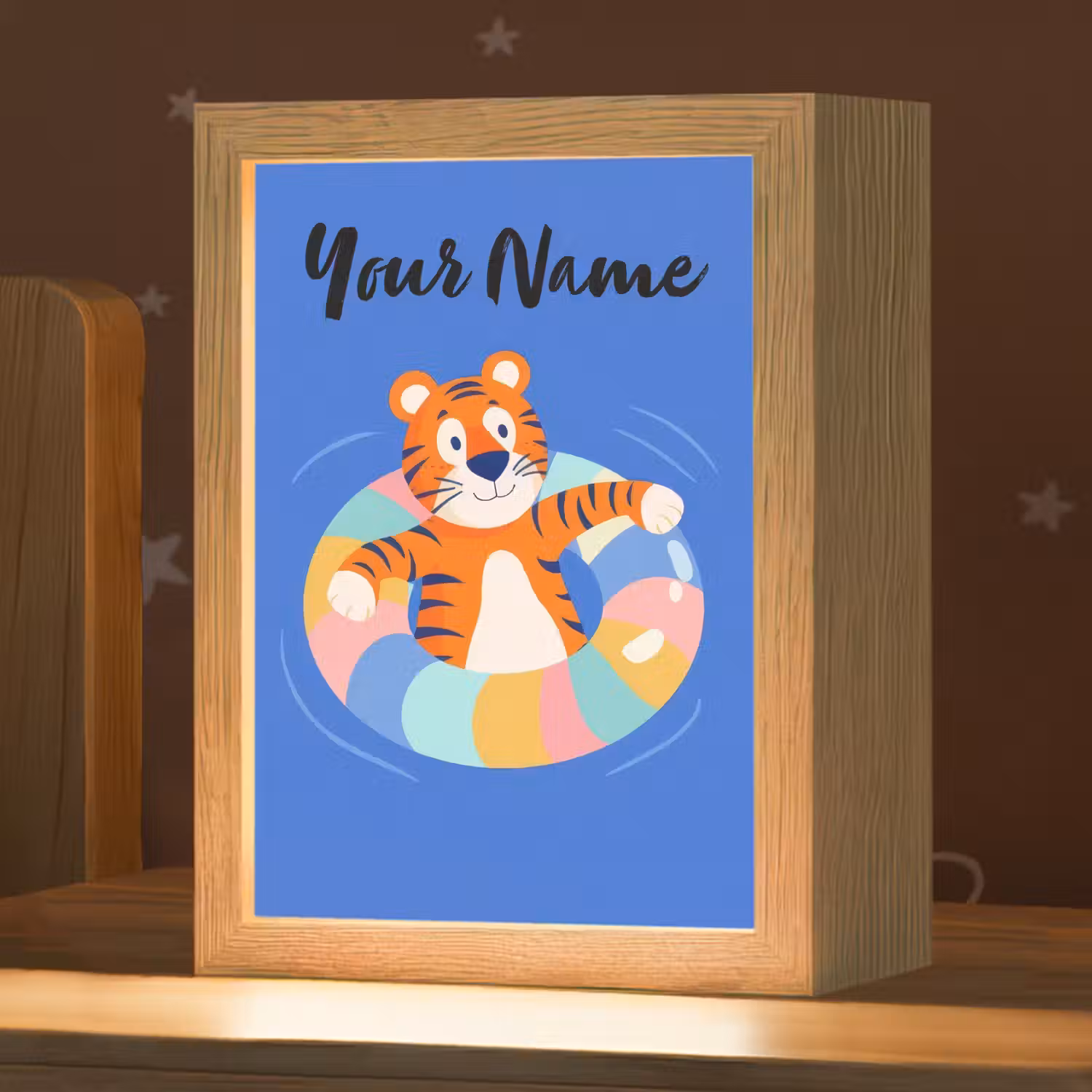 Tijger - Zwemband - Water Light Box met kabel (Kinderlampje) klein -zzz_3d_website