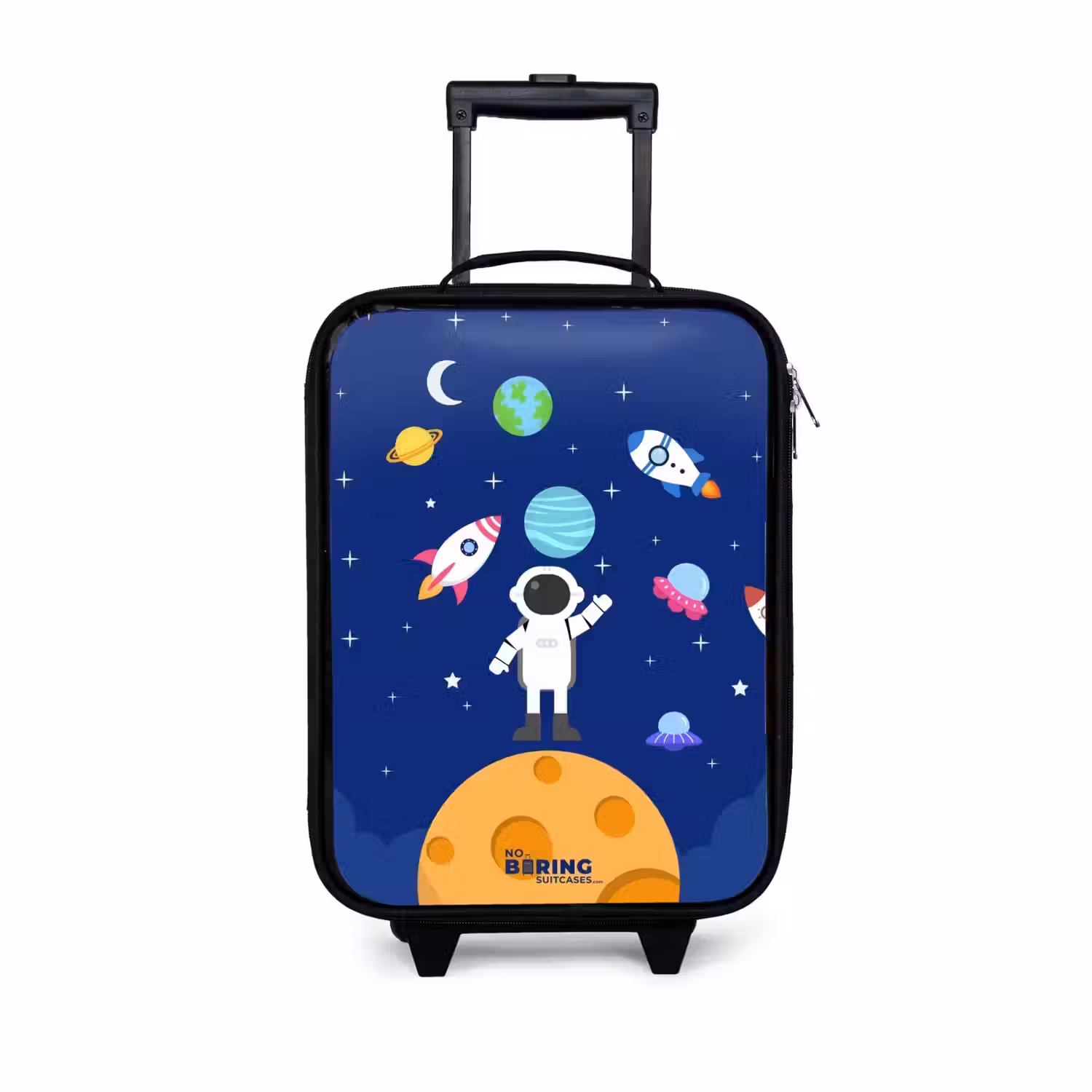 Astronaut op een planeet Kinderkoffer - Zwart klein -3d