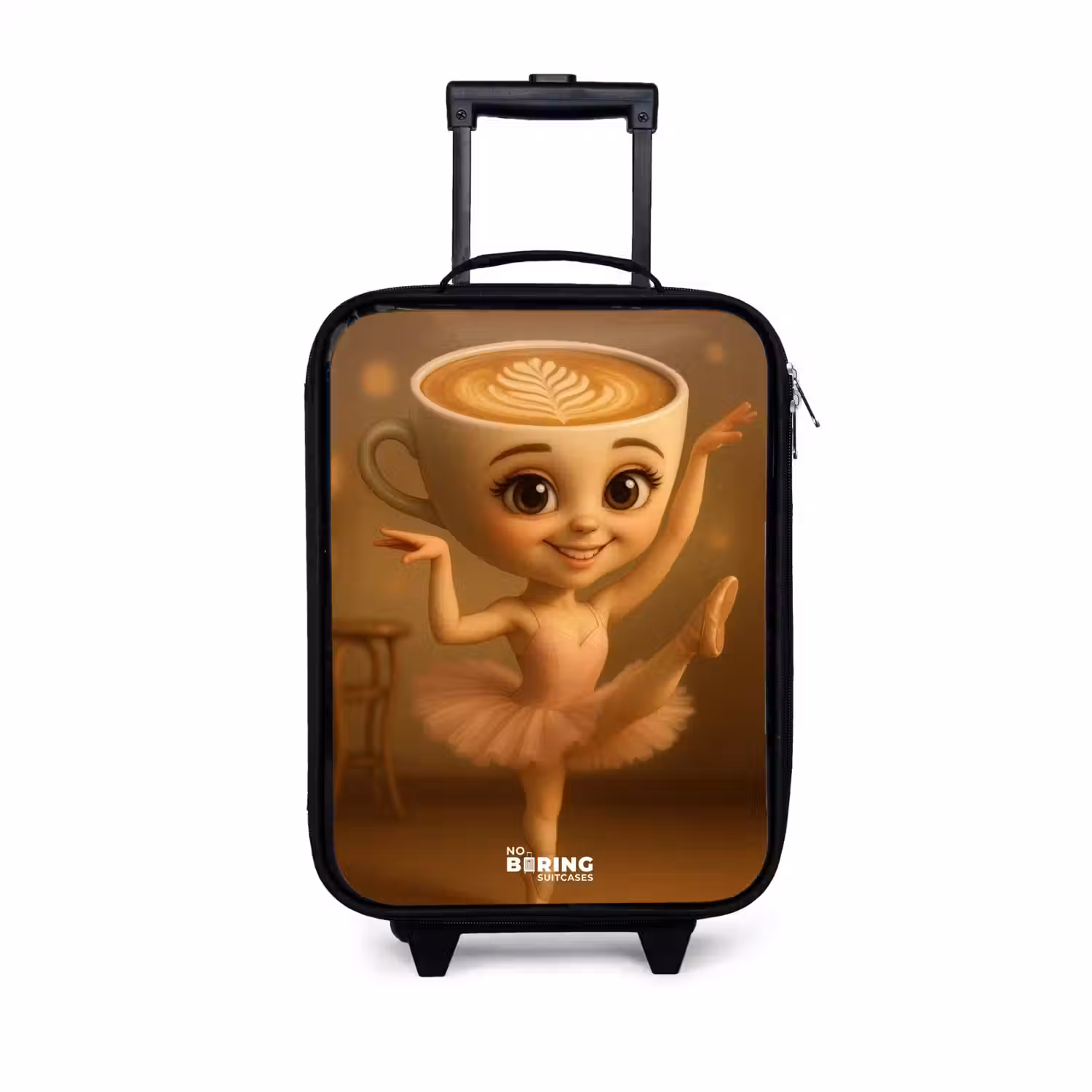 Ballerina Cappuccina Kinderkoffer - Zwart klein -3d