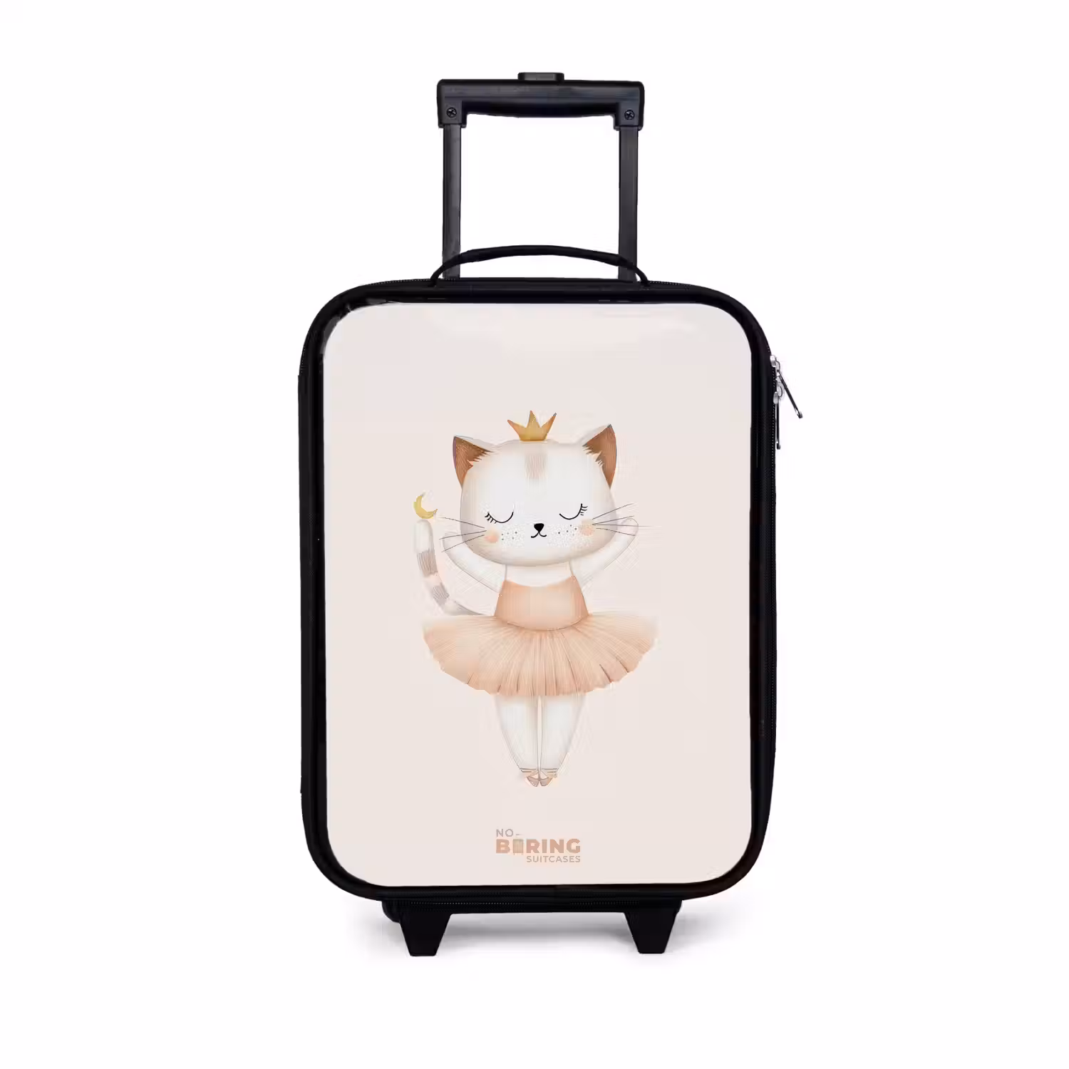Ballerina kitten in beige kleuren Kinderkoffer - Zwart klein -3d