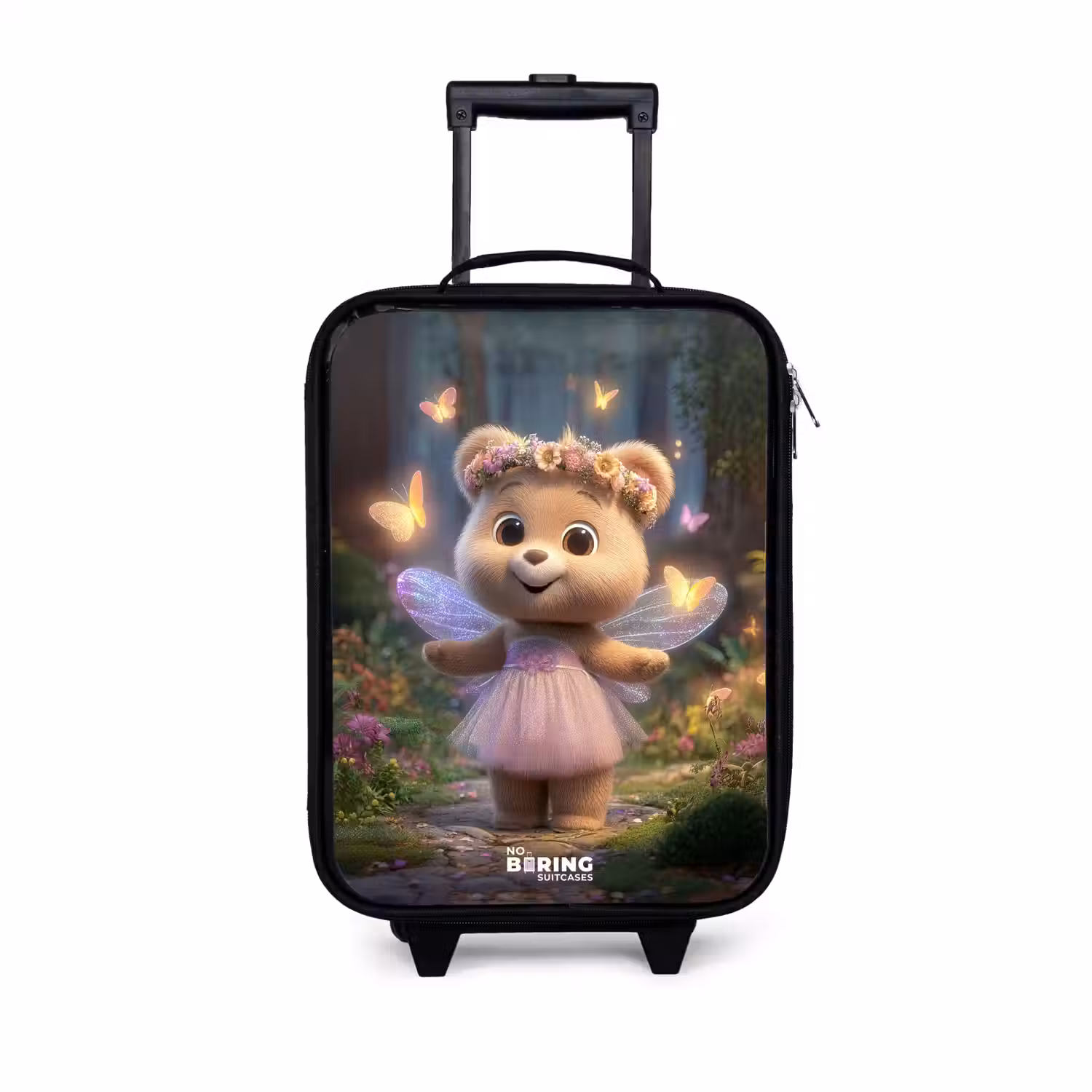 Beer - Vlinders - Bos - Fairy Kinderkoffer - Zwart klein -3d