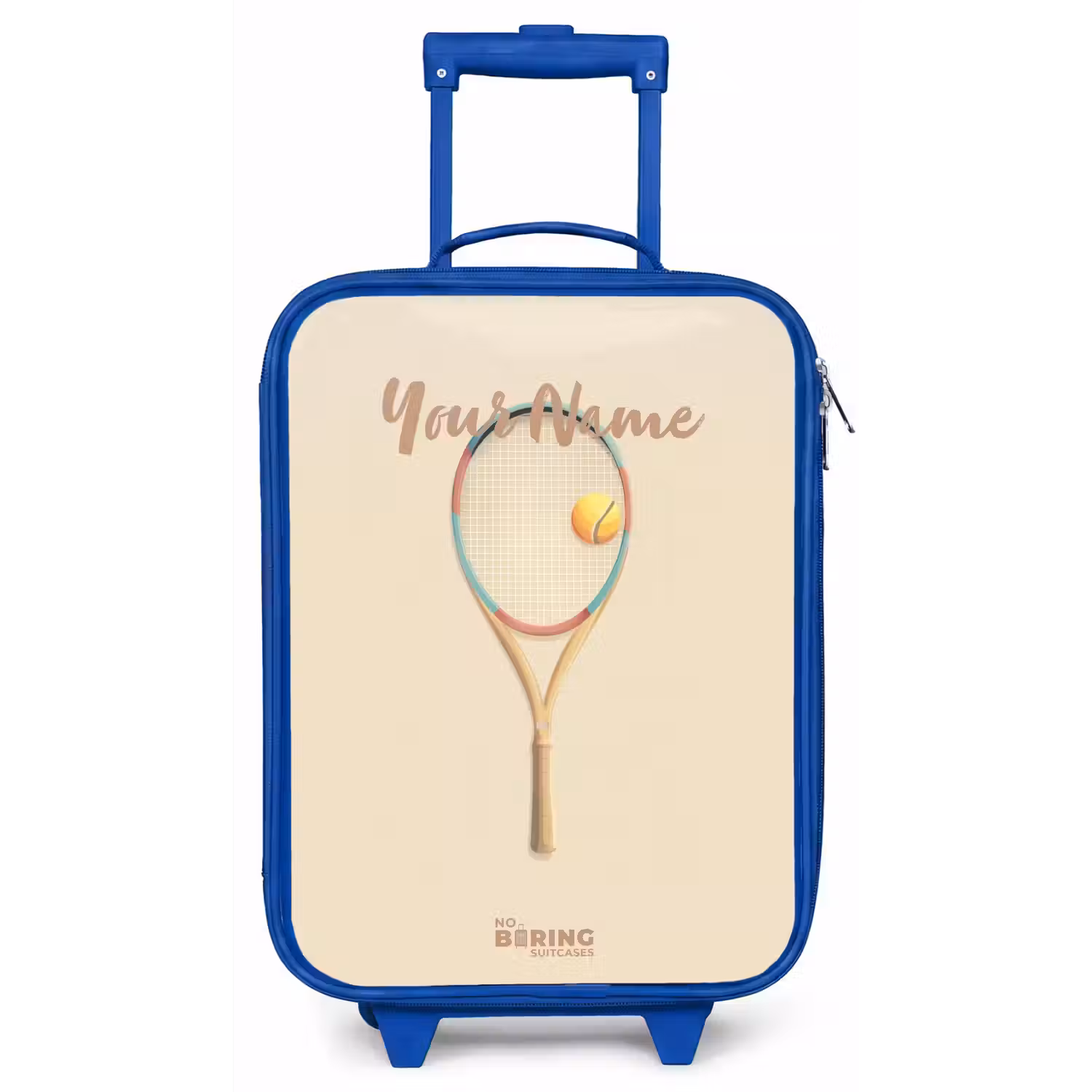 Een tennisracket in beige tinten Kinderkoffer - Blauw klein -zz3dotto
