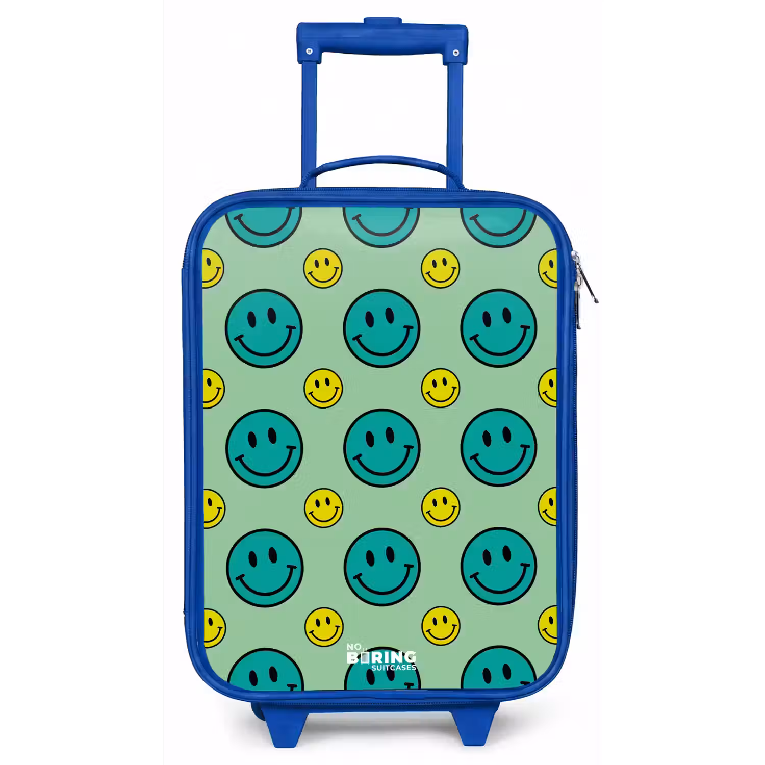 All smiles groen Kinderkoffer - Blauw klein -zz3dotto
