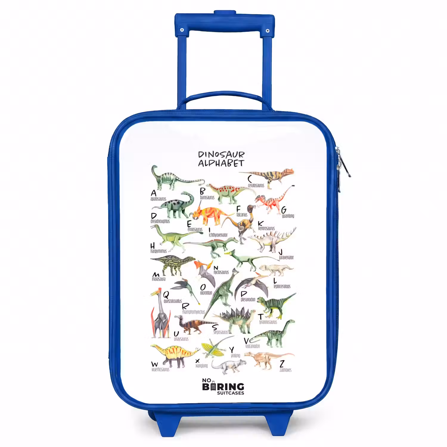 Alfabet van dino's Kinderkoffer - Blauw klein -3d