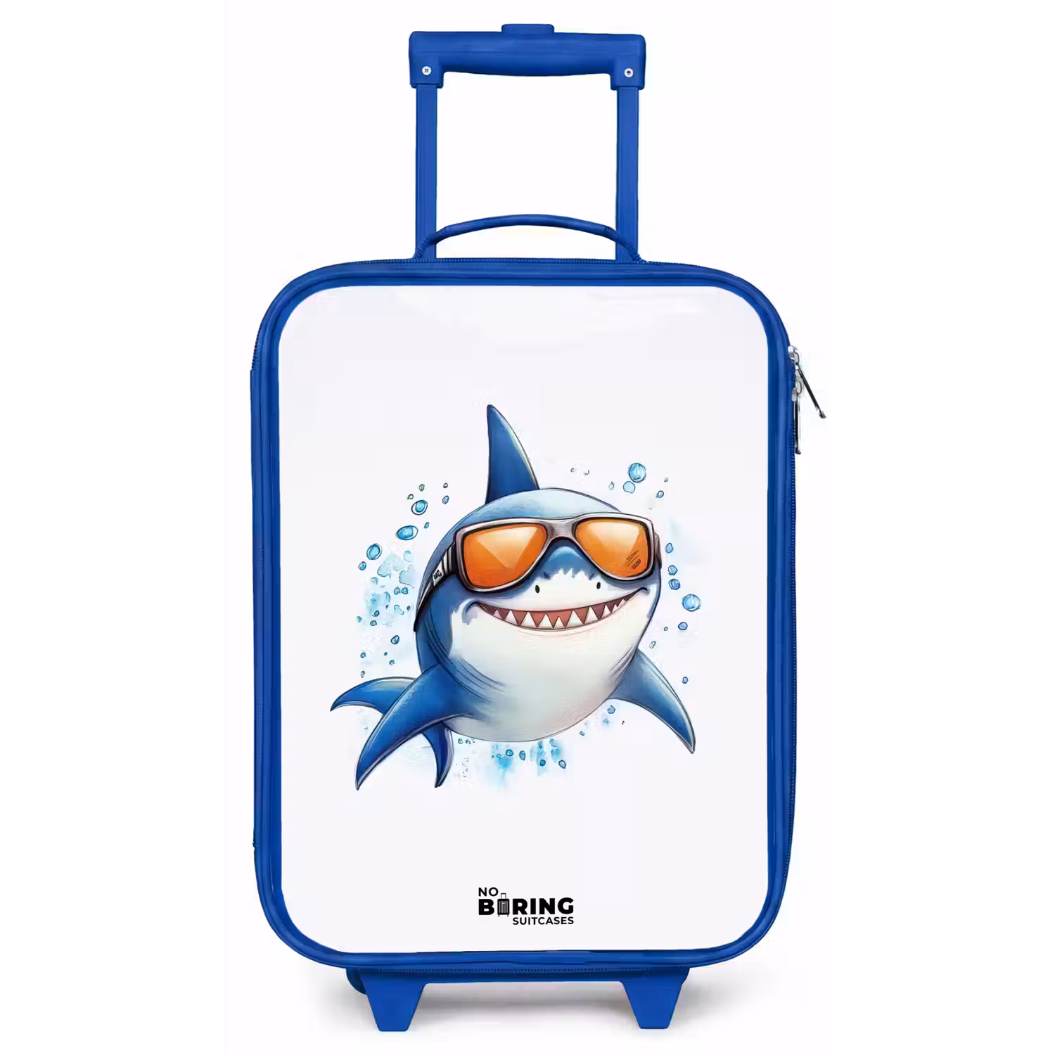 Coole haai met zonnebril in het water Kinderkoffer - Blauw klein -zz3dotto