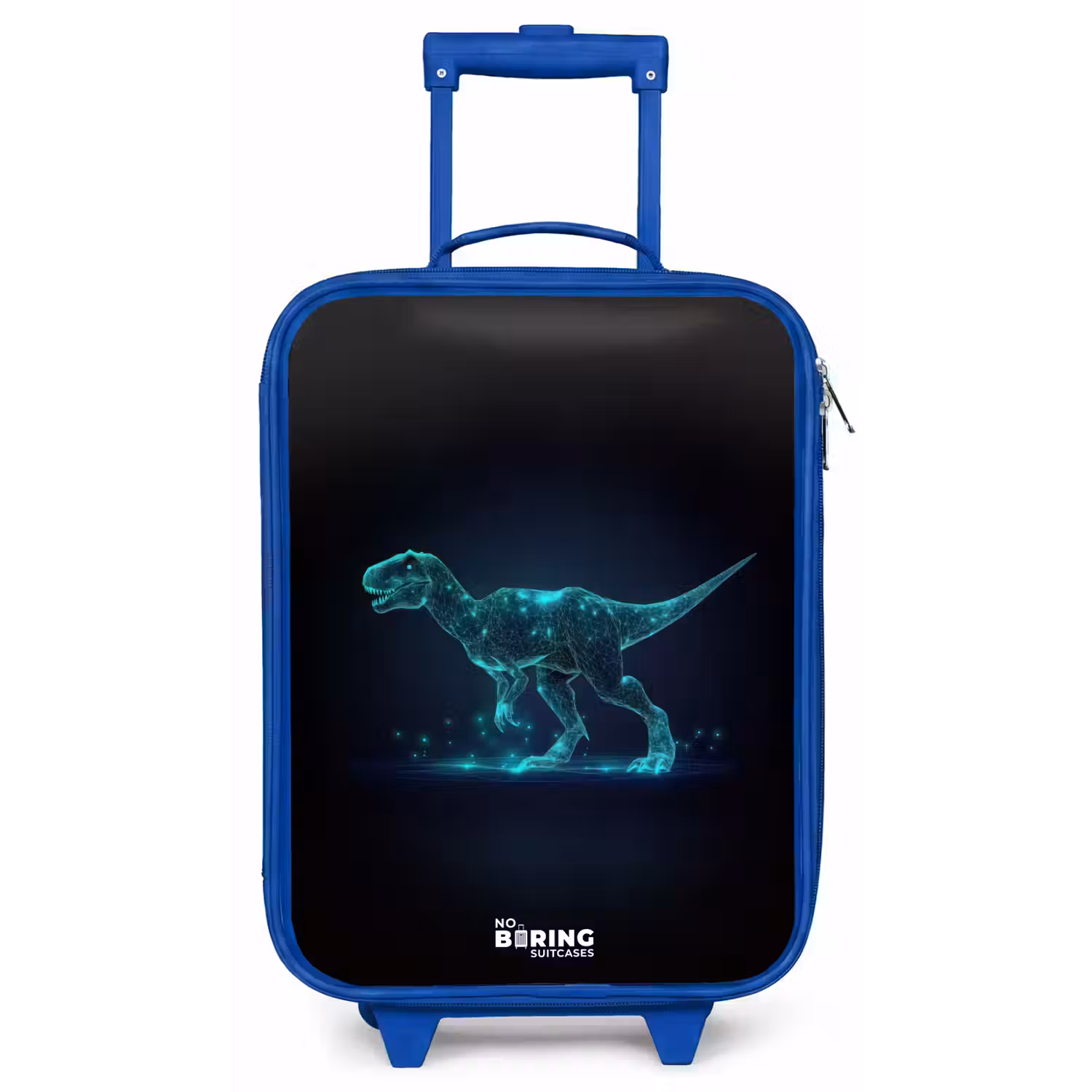 Digitale T-Rex in blauw lichtveld Kinderkoffer - Blauw klein -zz3dotto