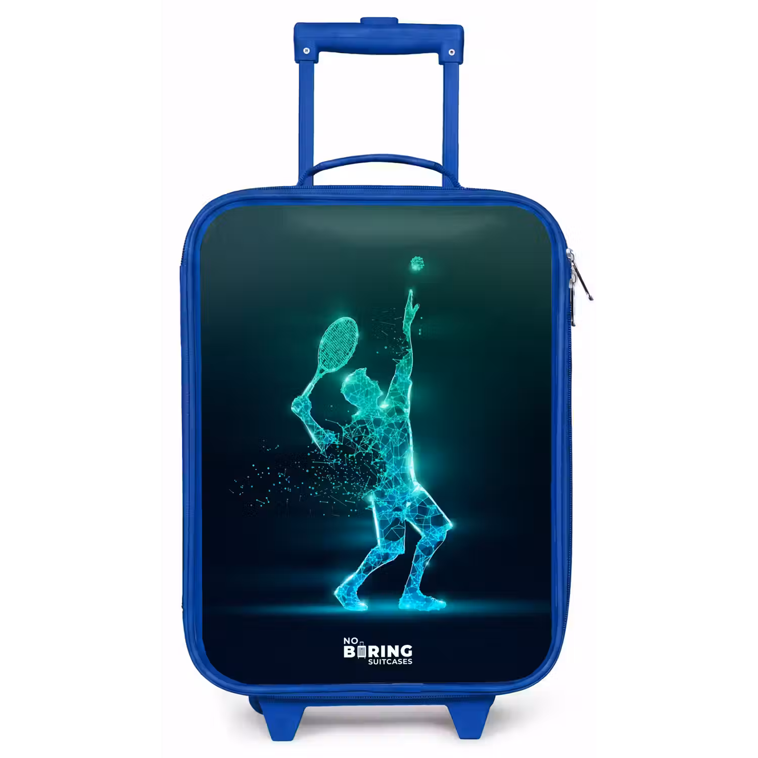 Digitale tennisspeler in futuristische stijl Kinderkoffer - Blauw klein -zz3dotto