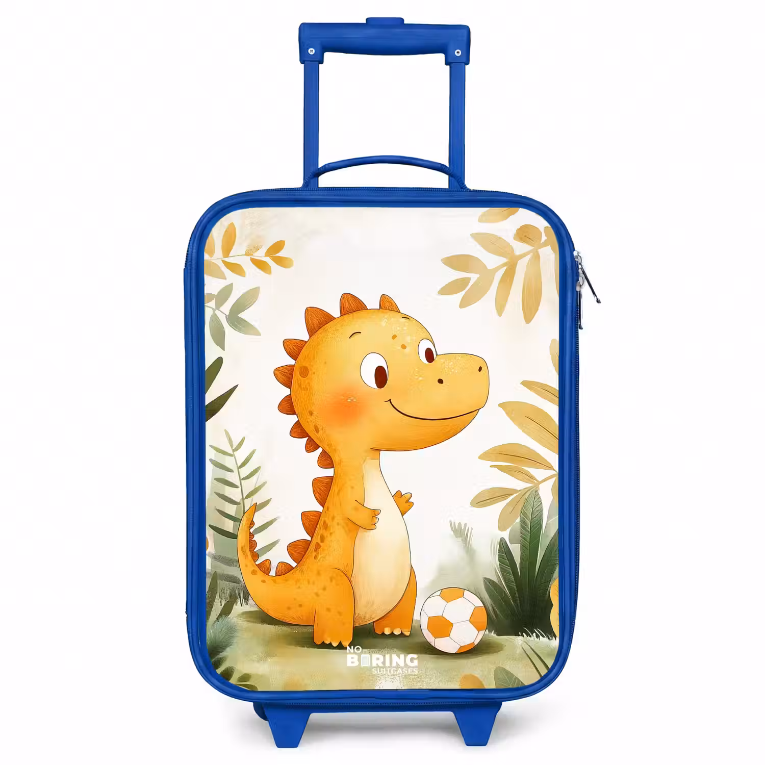 Dino - Voetbal - Oranje Kinderkoffer - Blauw klein -3d