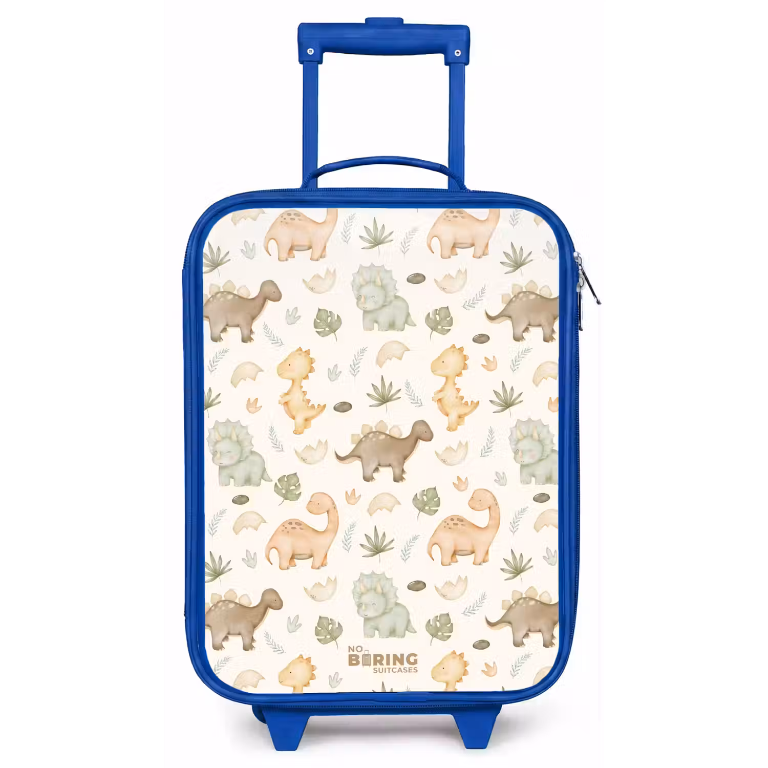 Dino patroon in pastelkleuren Kinderkoffer - Blauw klein -zz3dotto