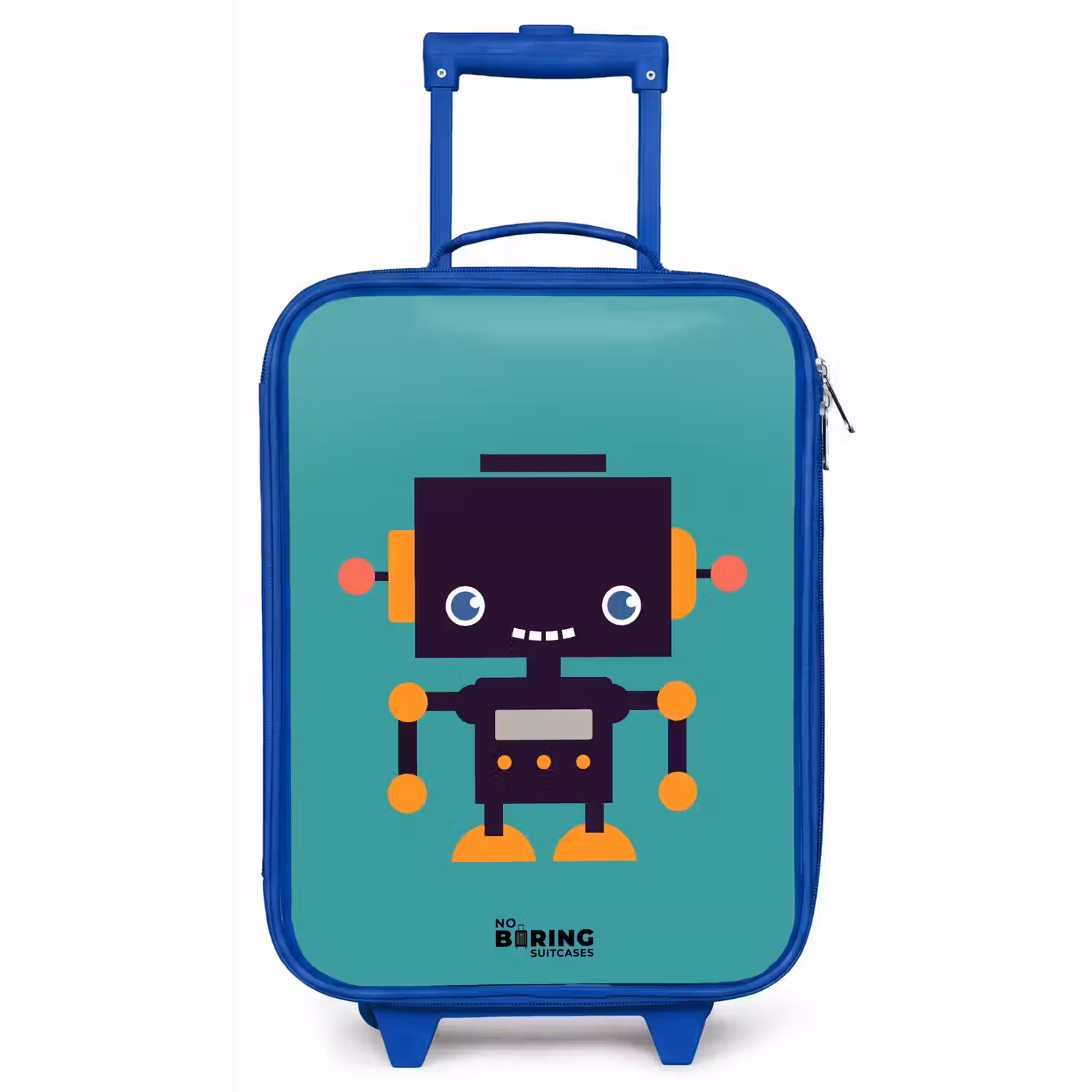 Groene robot Kinderkoffer - Blauw klein -zz3dotto
