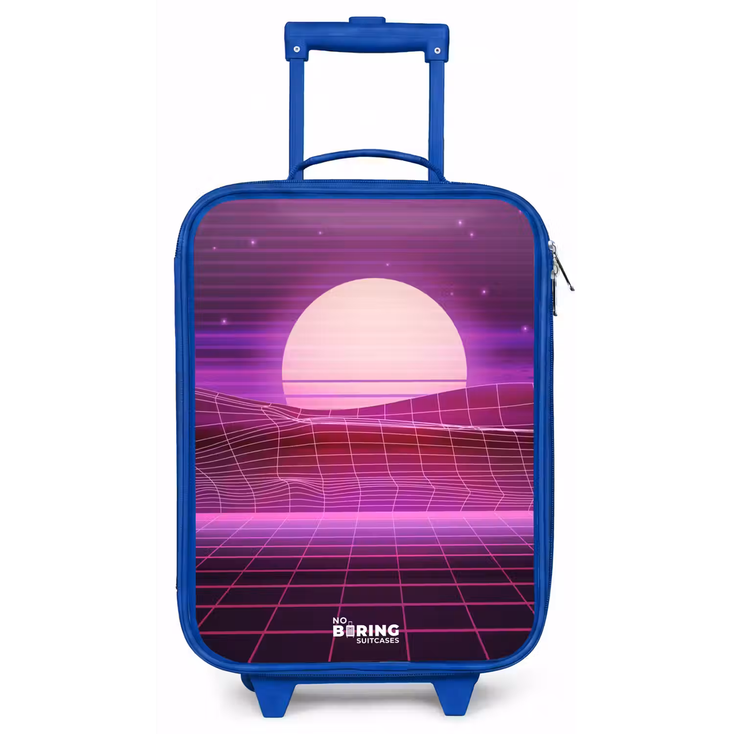 Rasterlandschap met zon Kinderkoffer - Blauw klein -zz3dotto