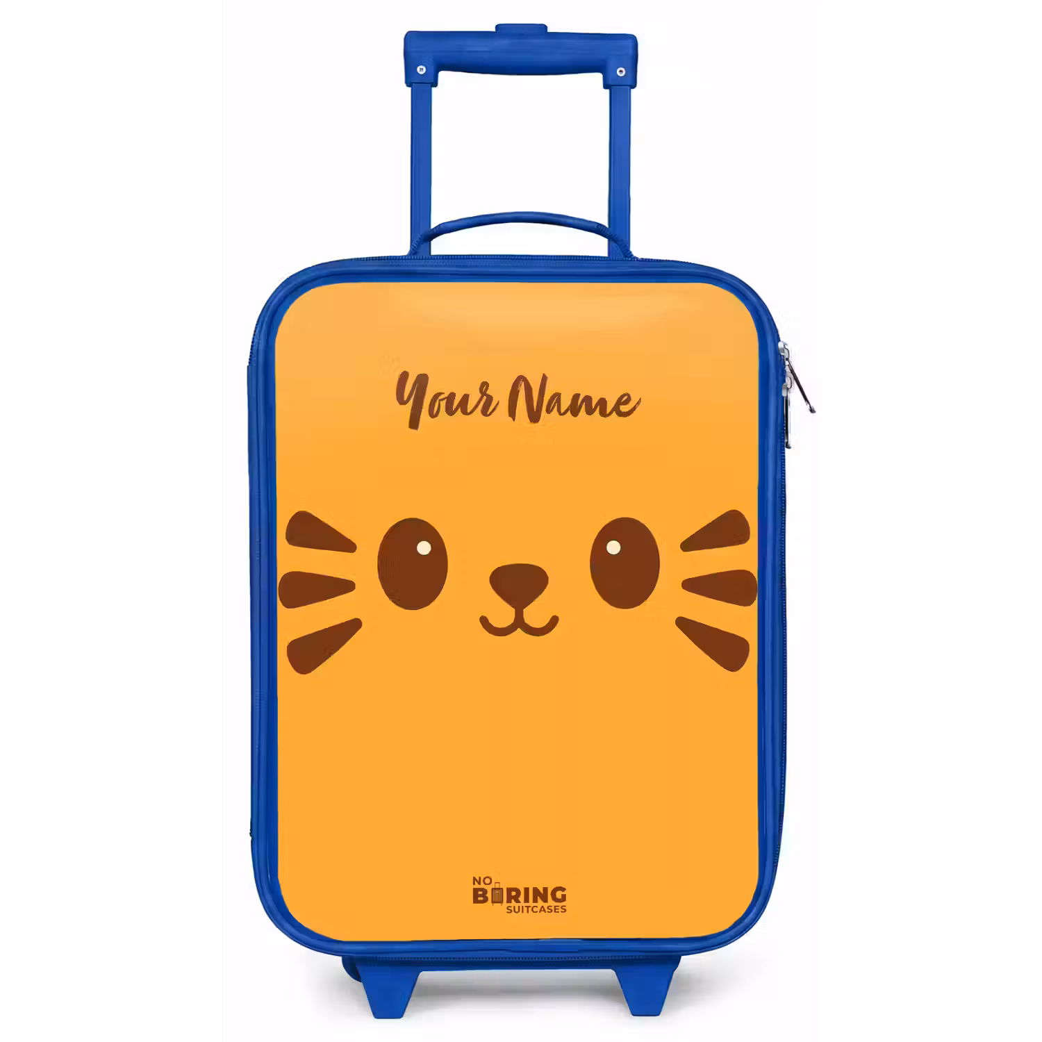 Kawai - Tijger - Oranje Kinderkoffer - Blauw klein -zz3dotto