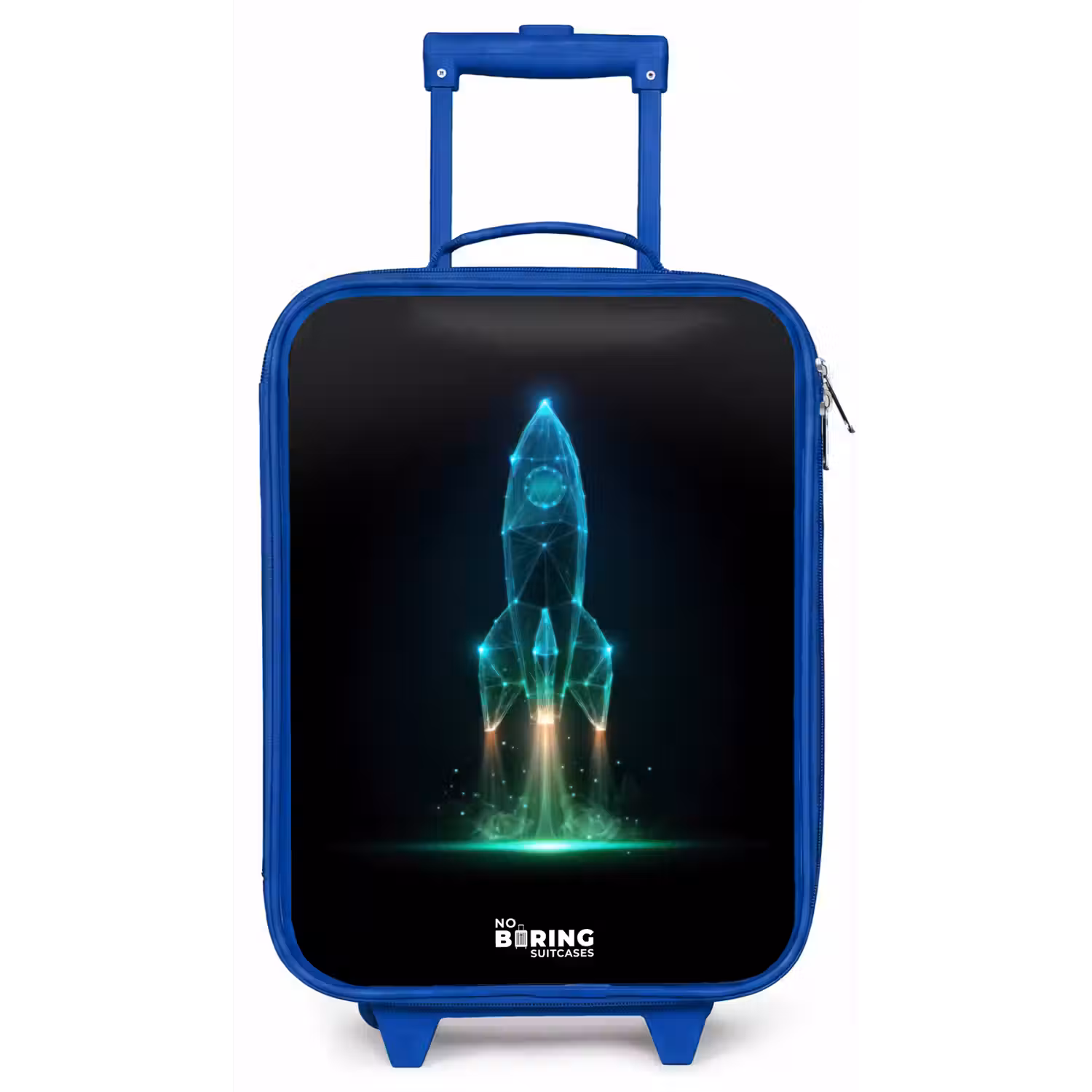 Lancerende raket in neonstijl Kinderkoffer - Blauw klein -zz3dotto