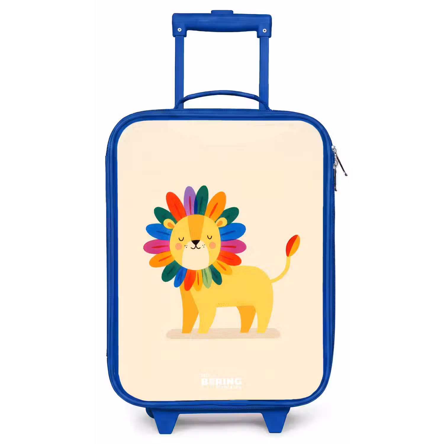 Leeuw - Manen - Kleurrijk Kinderkoffer - Blauw klein -zz3dotto