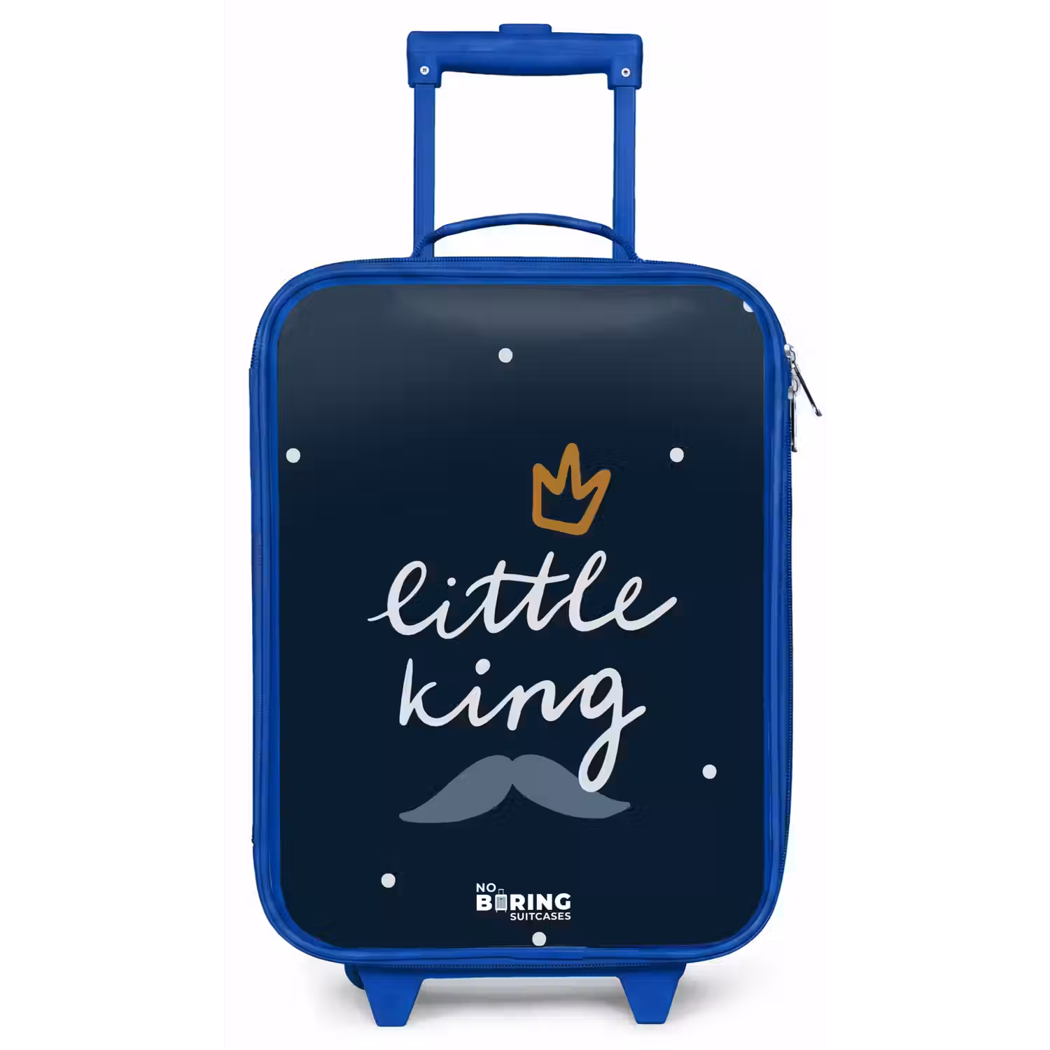 Little king met stippen Kinderkoffer - Blauw klein -zz3dotto